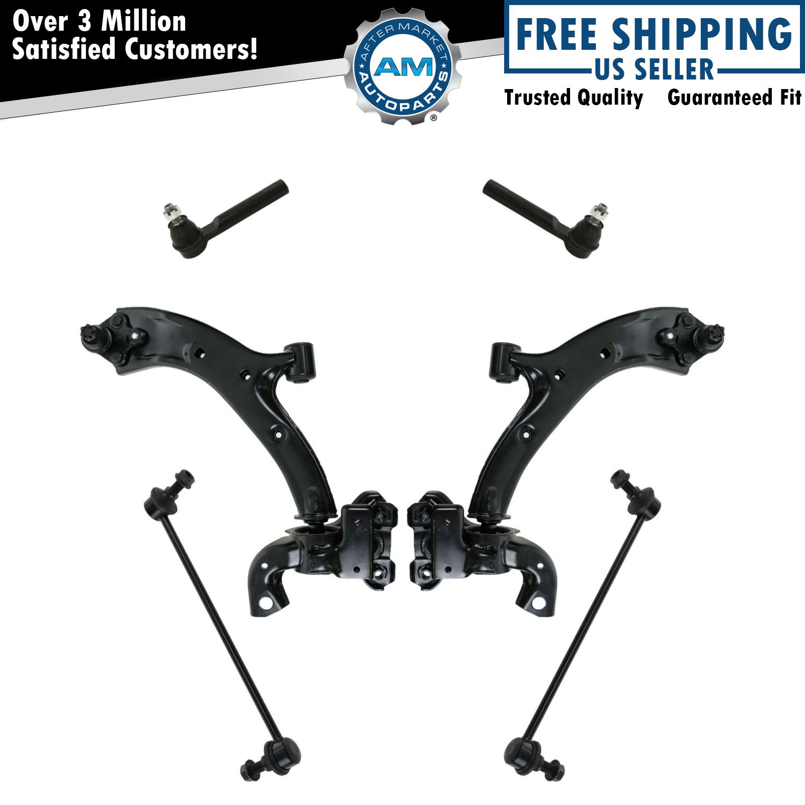 Front Control Arm Ball Joint Sway Link Tie Rod Suspension Kit 6pc for 07-12 RDX