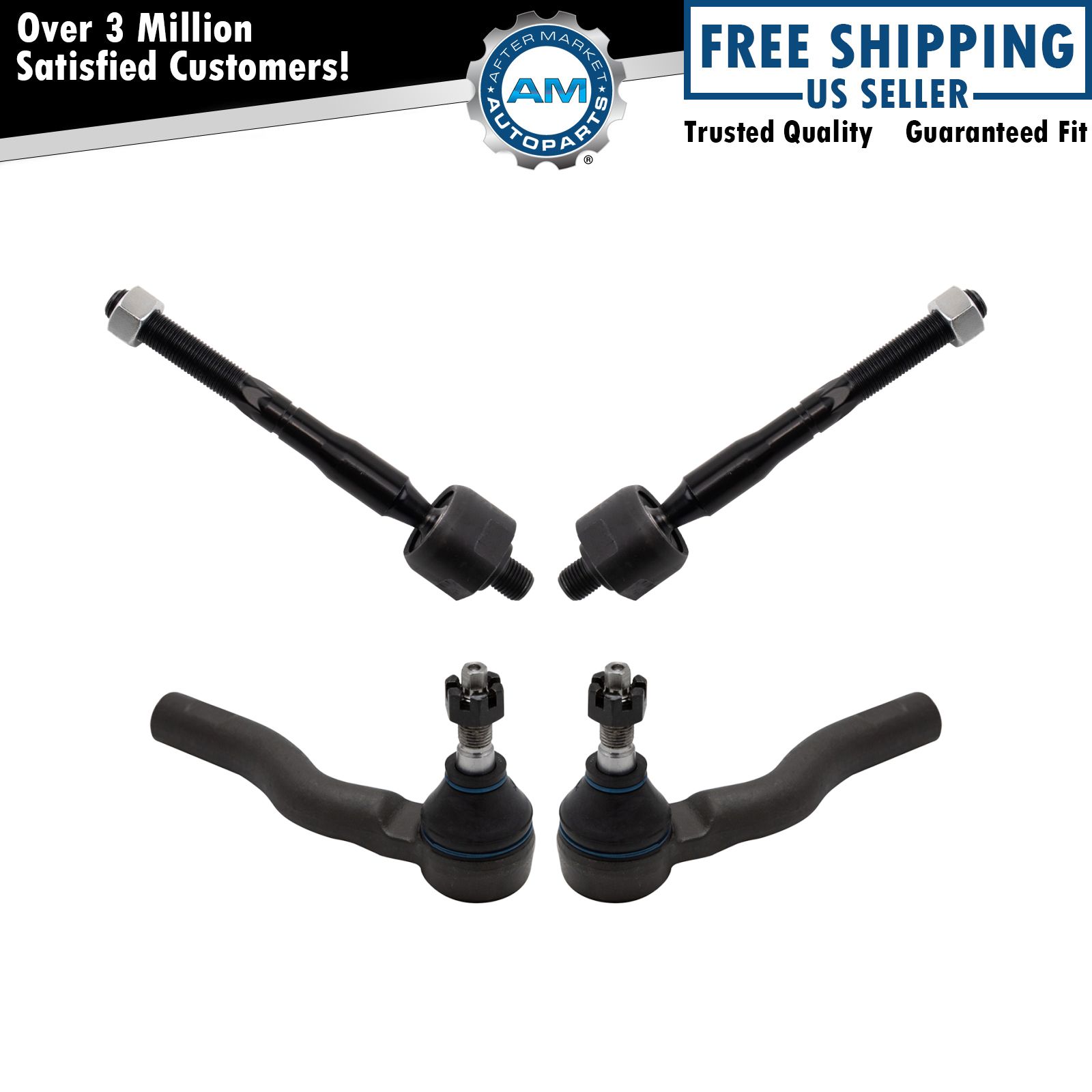 Front Inner Outer Tie Rod Rack End Kit Set 4pc for 1012 Fusion Milan 2.5L 3.0L eBay