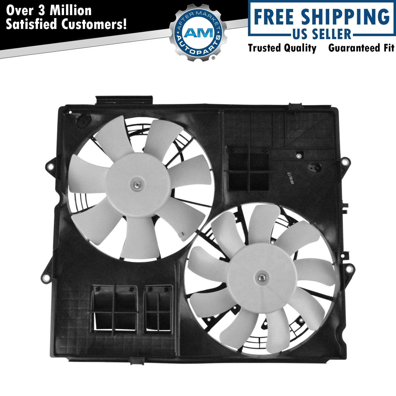 TRQ Radiator Dual Cooling Fan Assembly – Cadillac CTS-V 6.2L Supercharged 2010-2014 – New