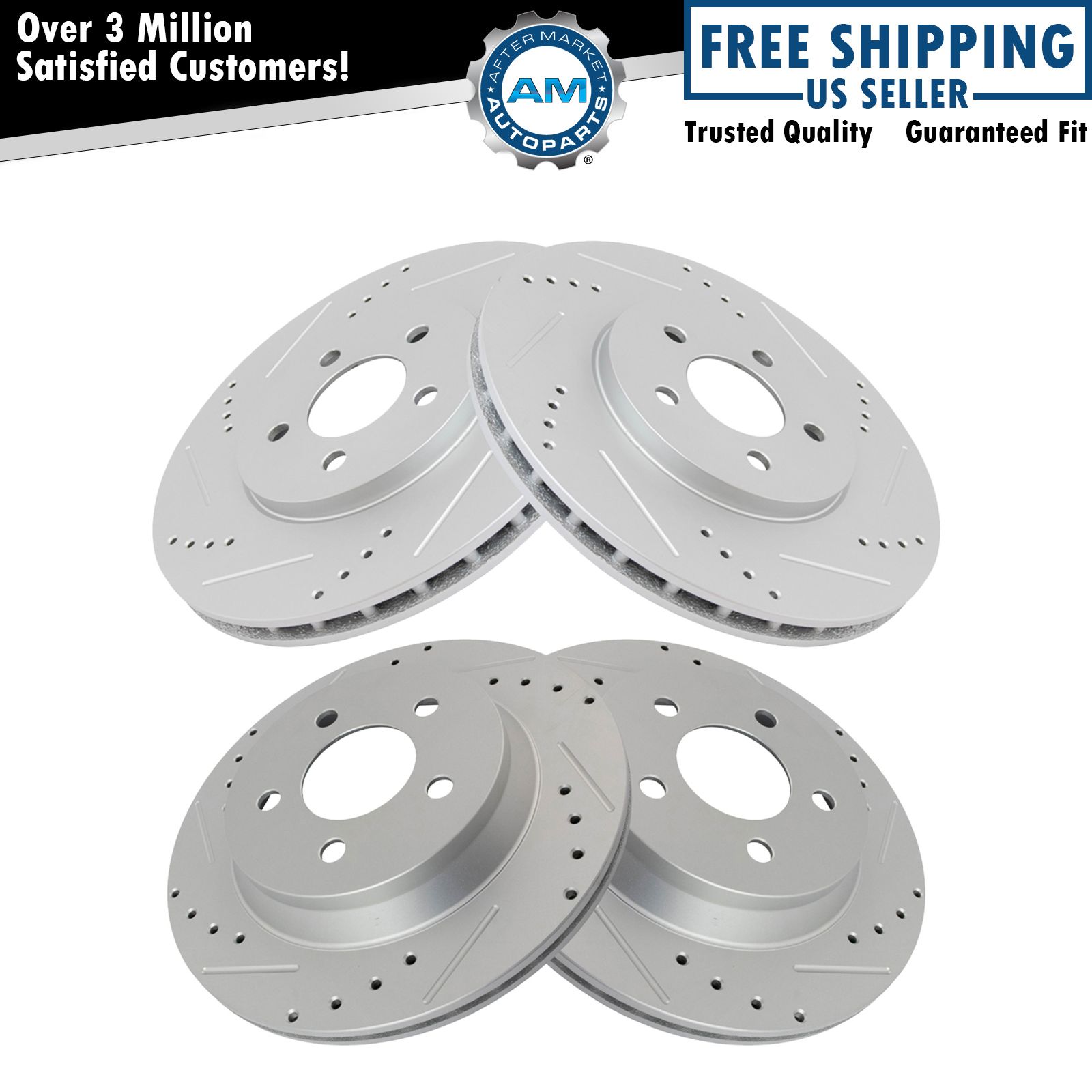 Front & Rear Brake Rotors Set For 1994-2004 Ford Mustang