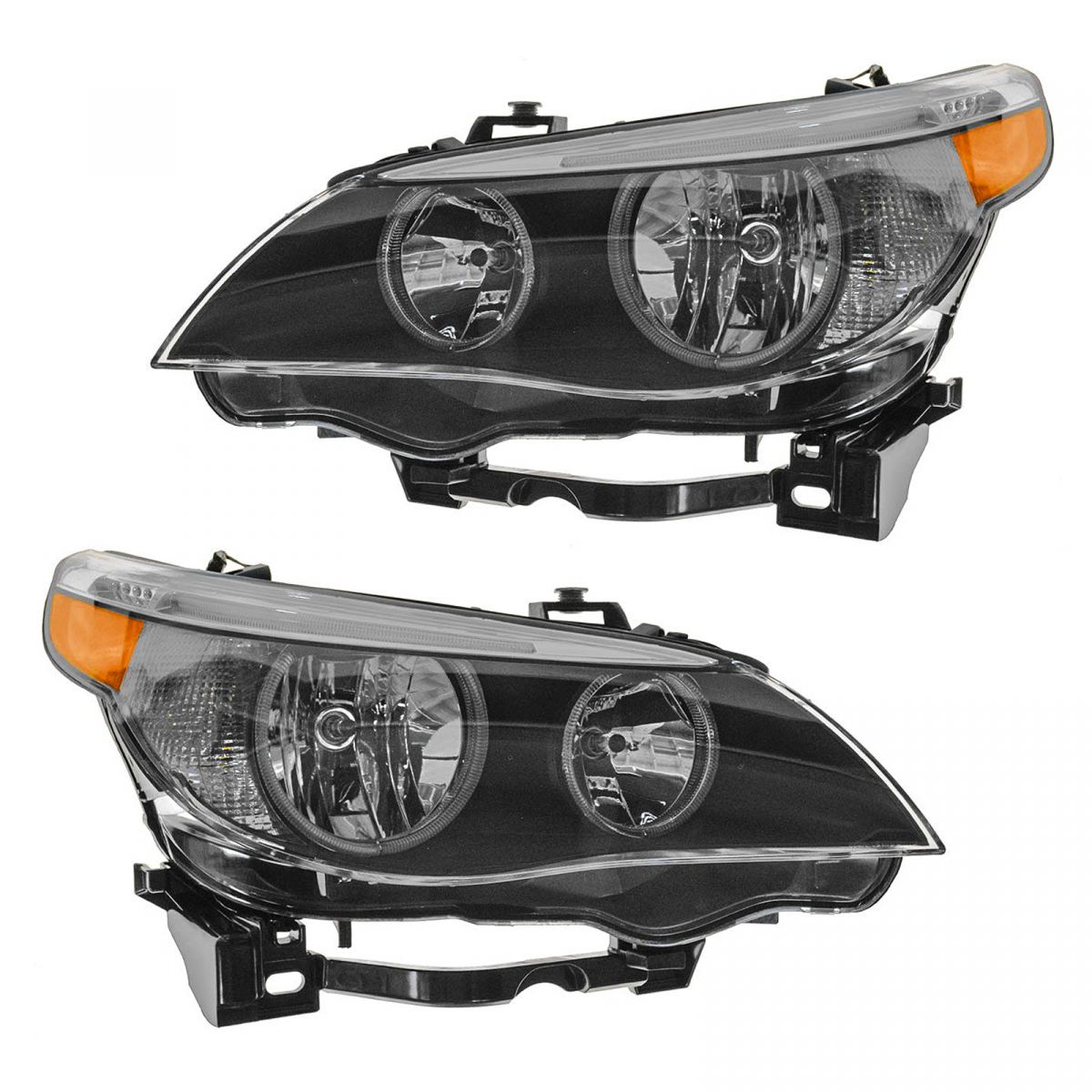 Headlights Headlamps Halogen Left & Right Pair Set for BMW E60 5 Series NEW