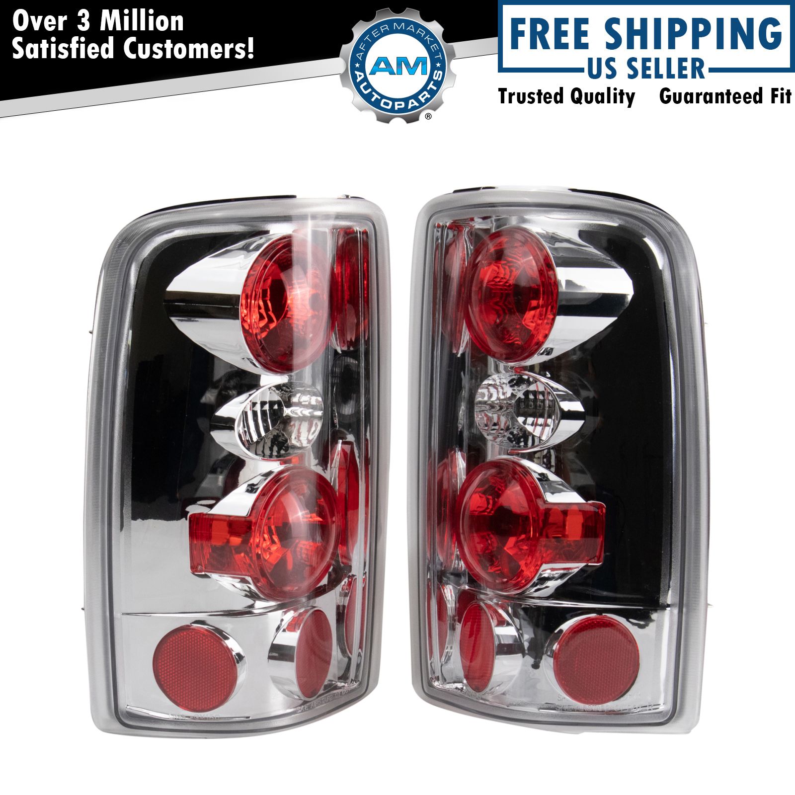 Evolution Tail Lights (Clear Lens, Black Base, Red Bar) - 2015-202