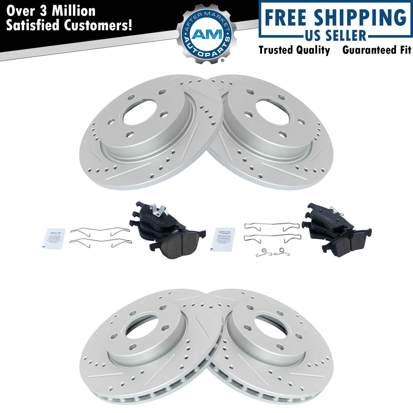 <b>Ceramic Performance Brake Pad & Rotor Kit</b>