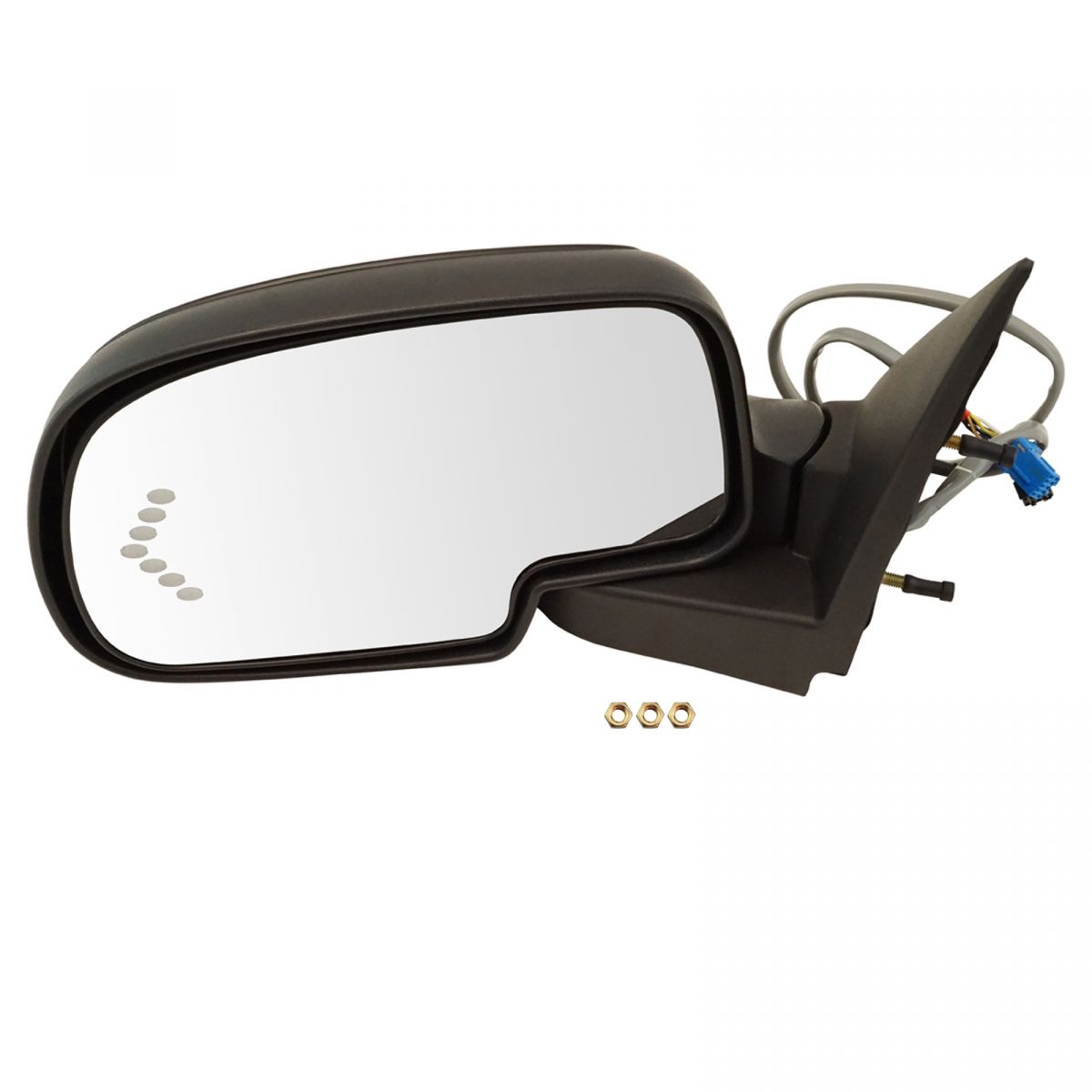 Side View Mirror Power Heated Signal Smooth Cap Driver Left LH for GM