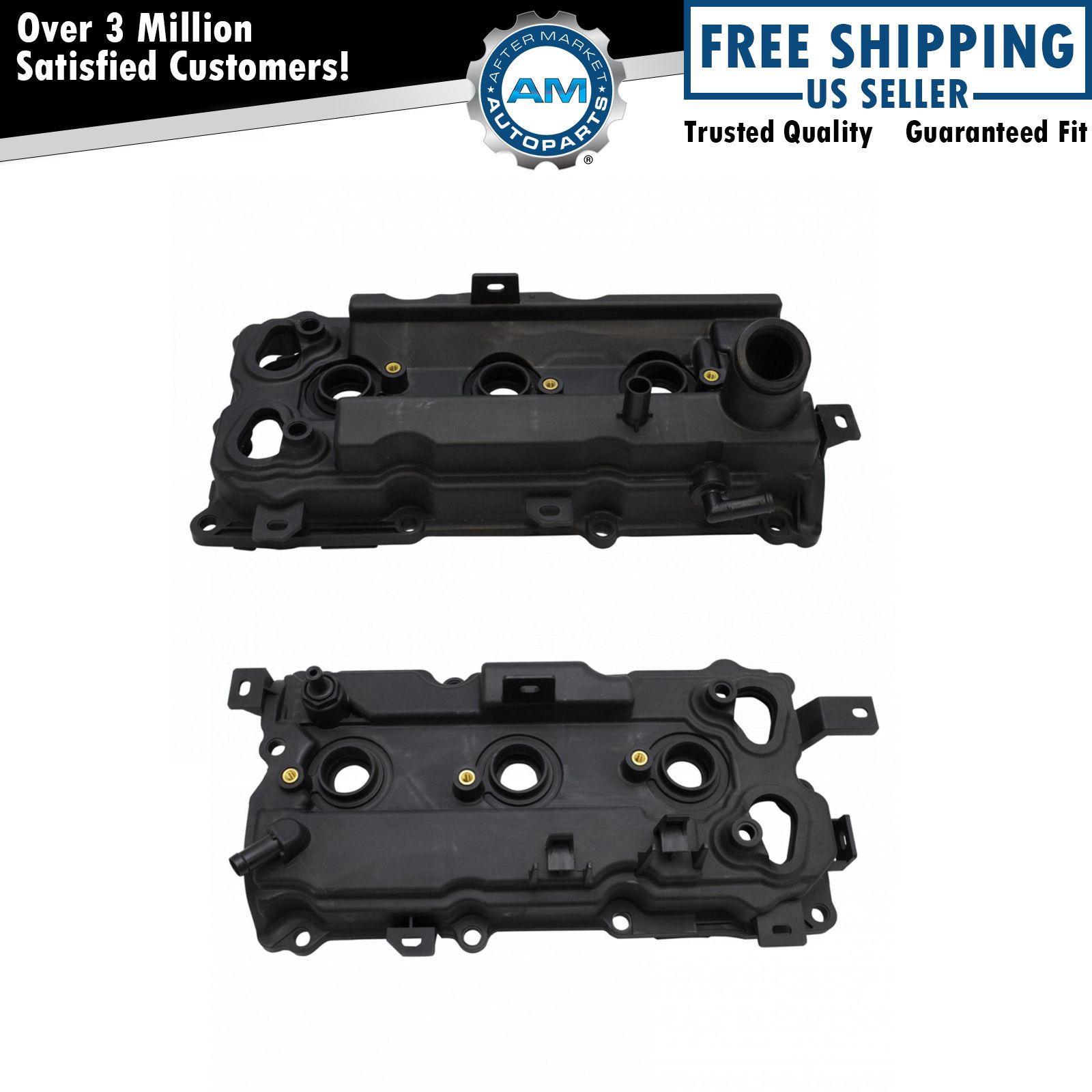 Engine Valve Cover Pair w/ Gasket LH RH Sides for Nissan Infinity