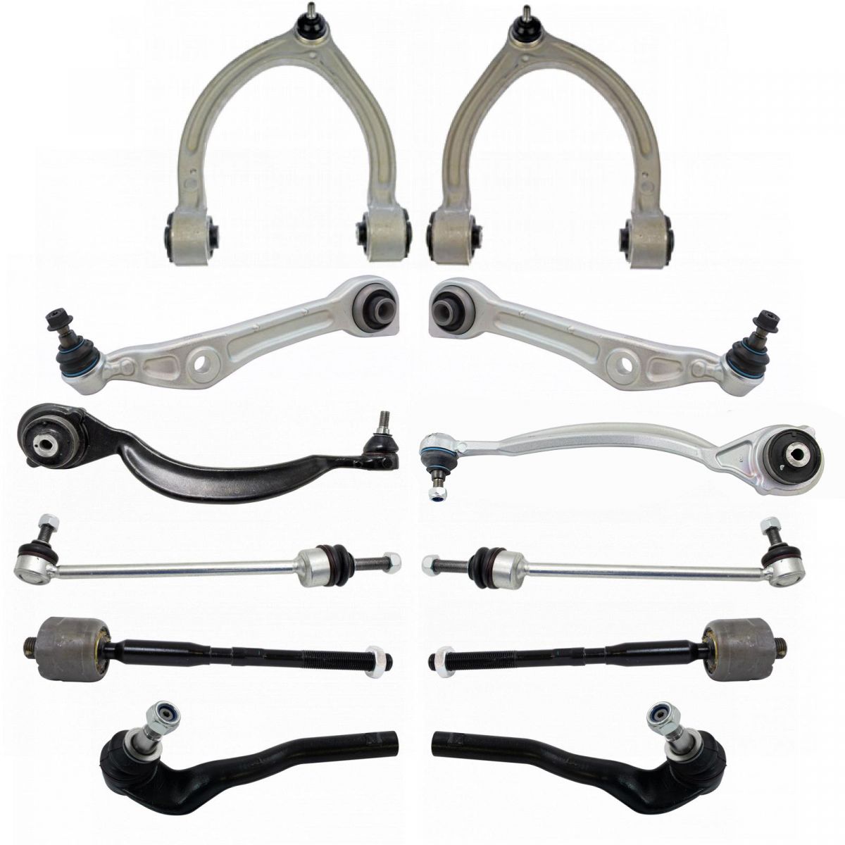12 Piece Suspension Kit Upper Lower Control Arms w/ Ball Joints Links