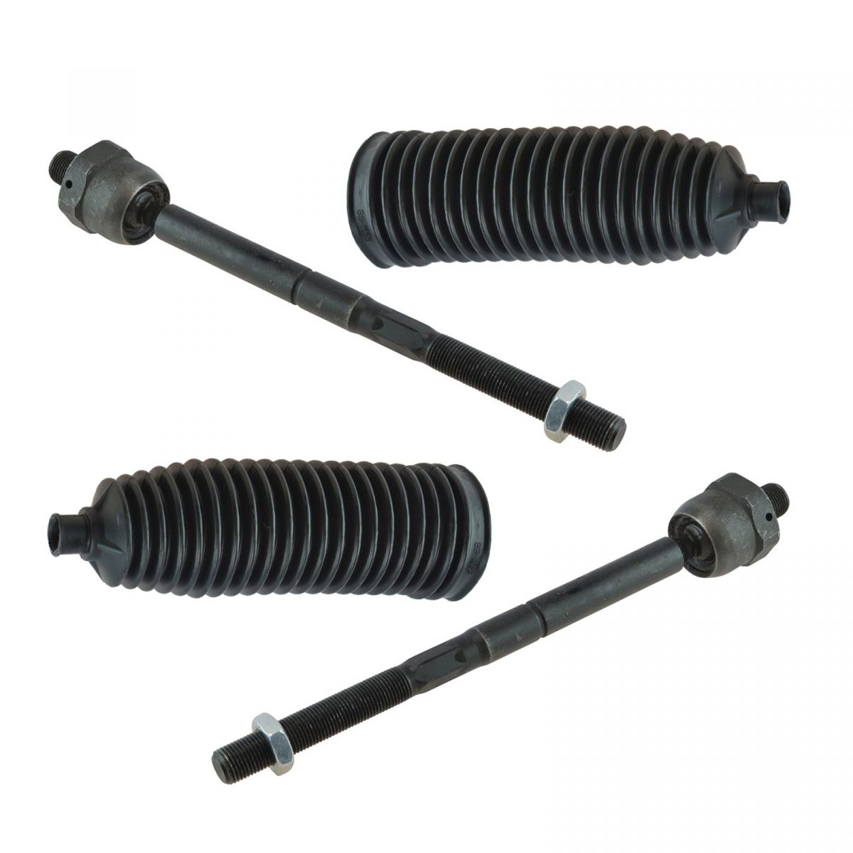 Front Inner Tie Rod Rack End with Boots Bellows 4pc Set Kit for F150