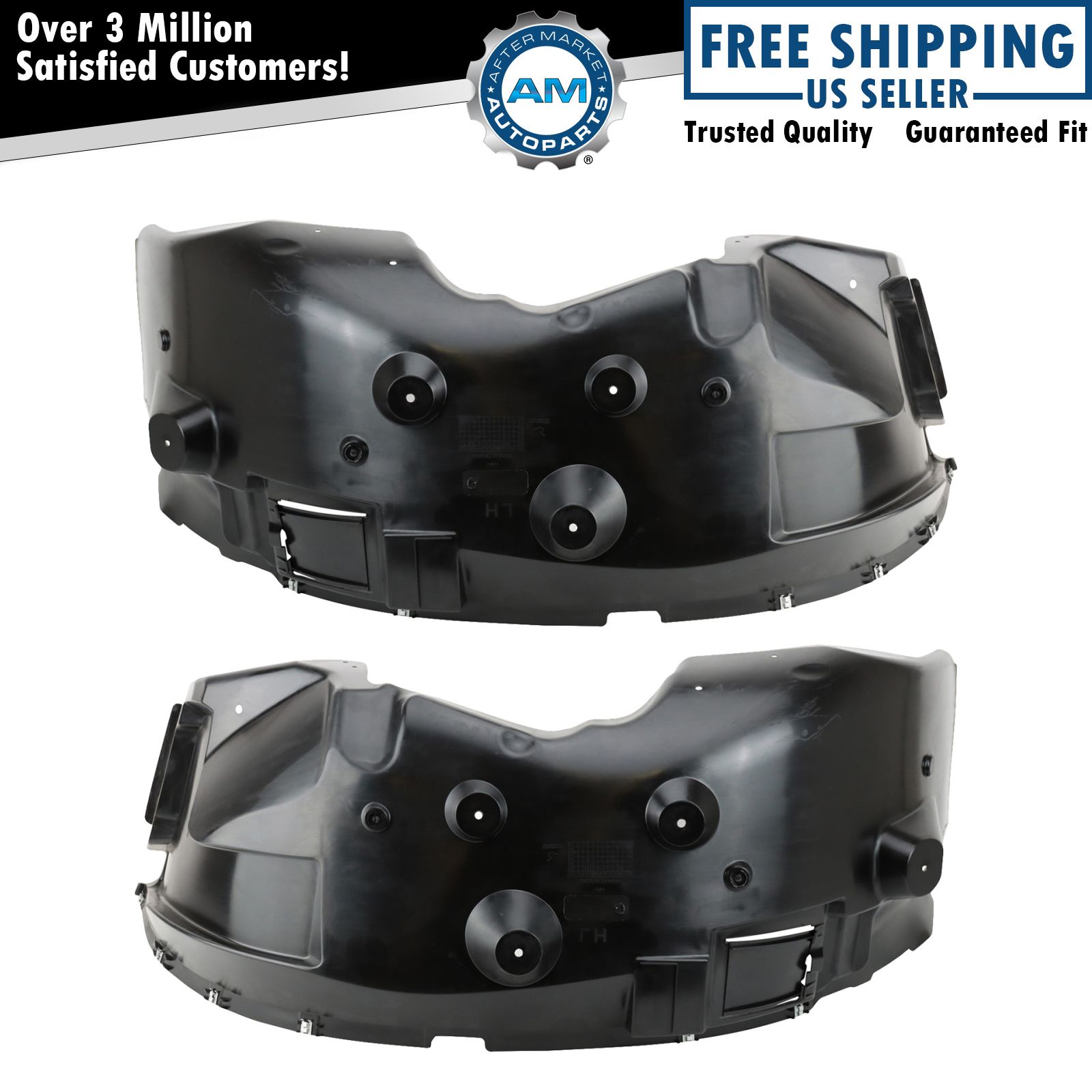 Front Inner Fender Liner Set Fits 2014-2018 Ram 2500 2013-2018 3500