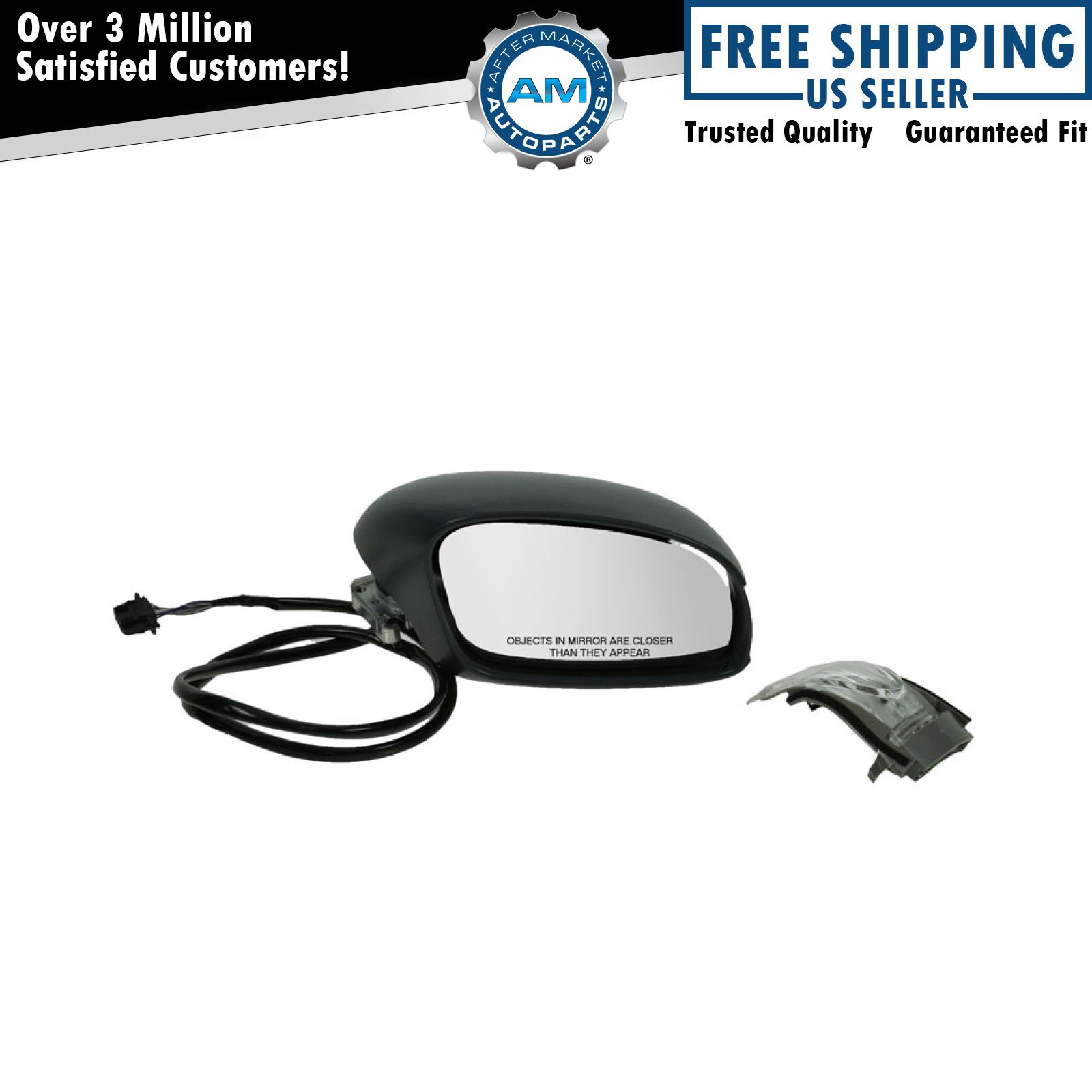 Power Heated Signal Folding Mirror Right Passenger Side RH for 03-10 Beetle