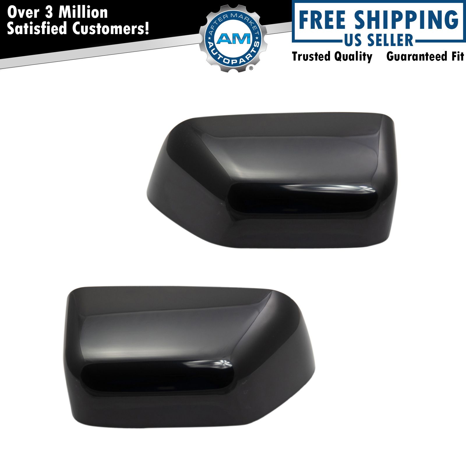 2 Piece Exterior Door Tow Mirror Cap Cover Set LH & RH Sides for Ford Super Duty