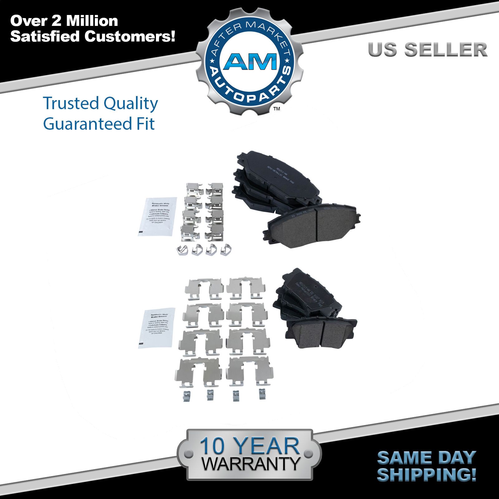 Nakamoto Rear Premium Posi Semi Metallic Brake Pad Set for Ford Pickup Truck SUV