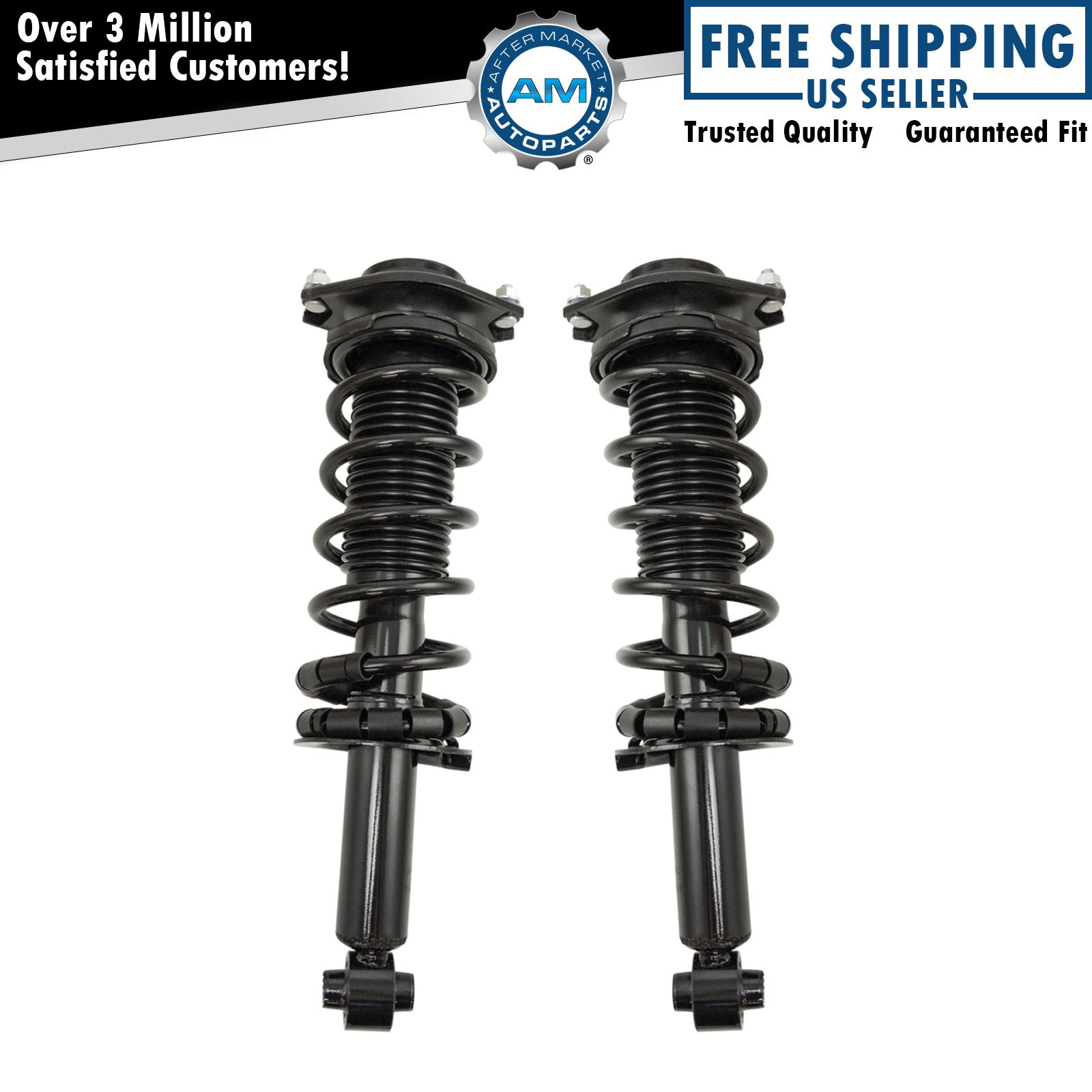 Rear Complete Loaded Shock Strut Spring Assembly Pair 2pc Set for Impreza New