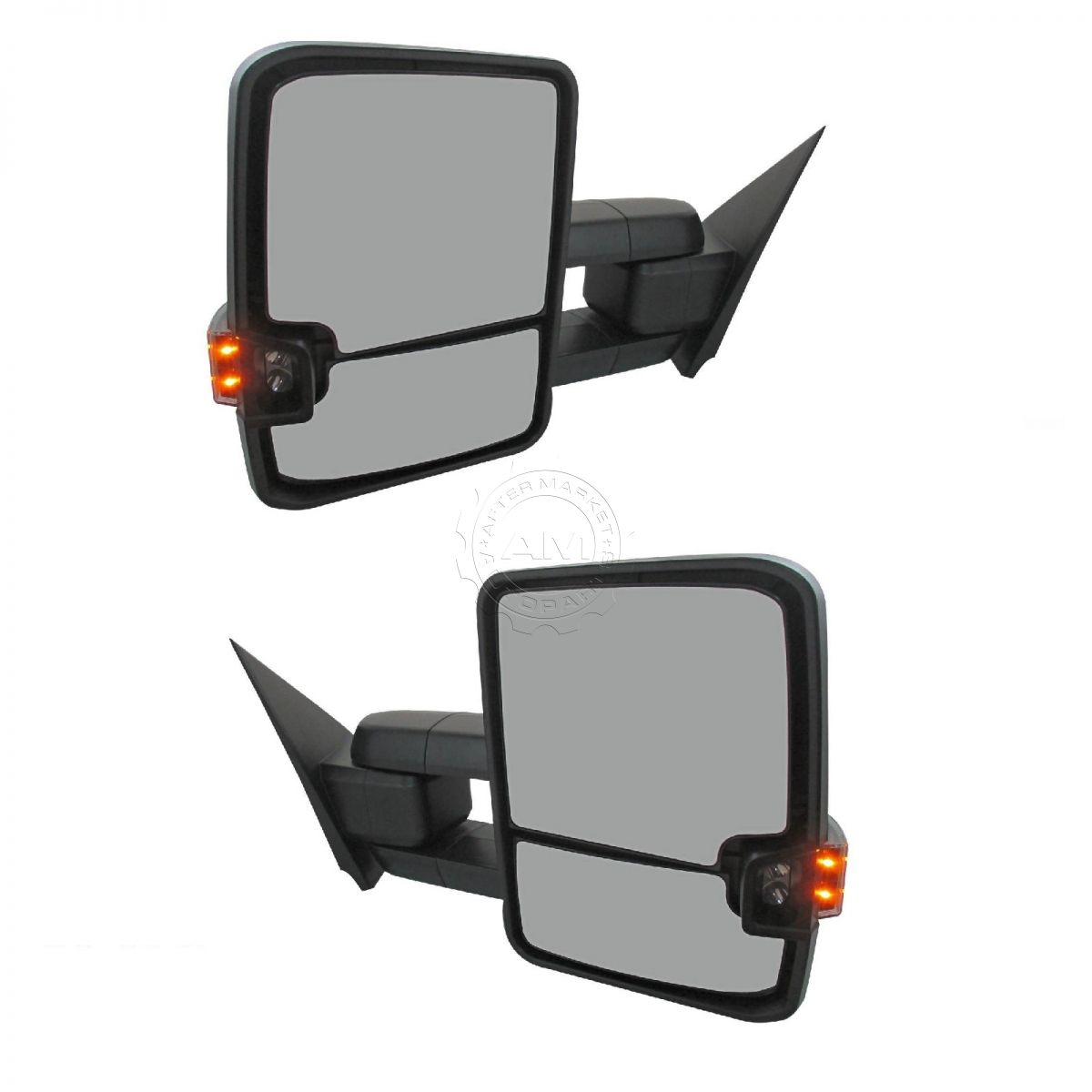 Tow Mirror Power Folding LED Chrome LH & RH Kit Pair Set for GM Pickup