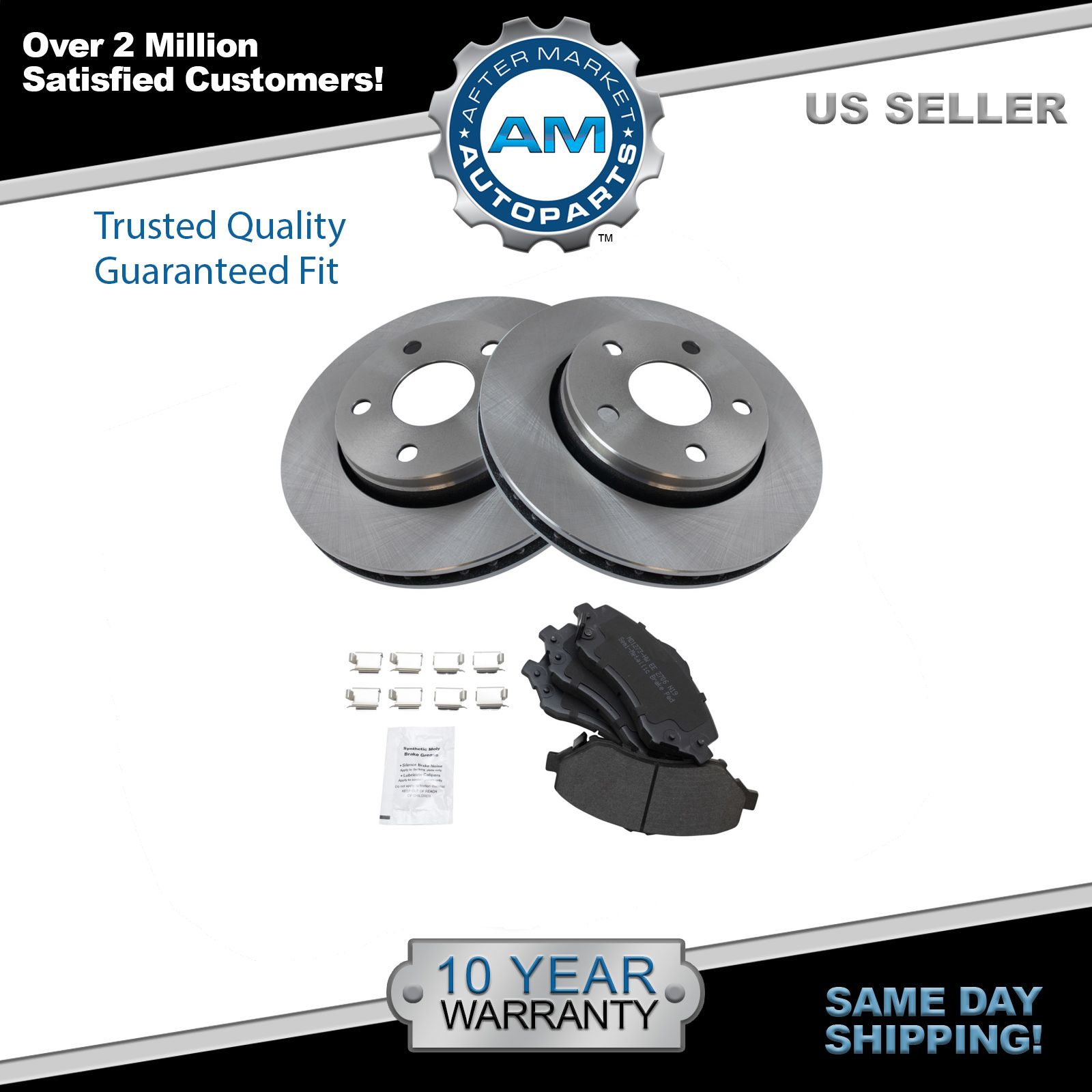 2011 For Smart Fortwo Front Set Semi Metallic Brake Pads with 2 Years Manufacturer Warranty Both Left and Right Stirling