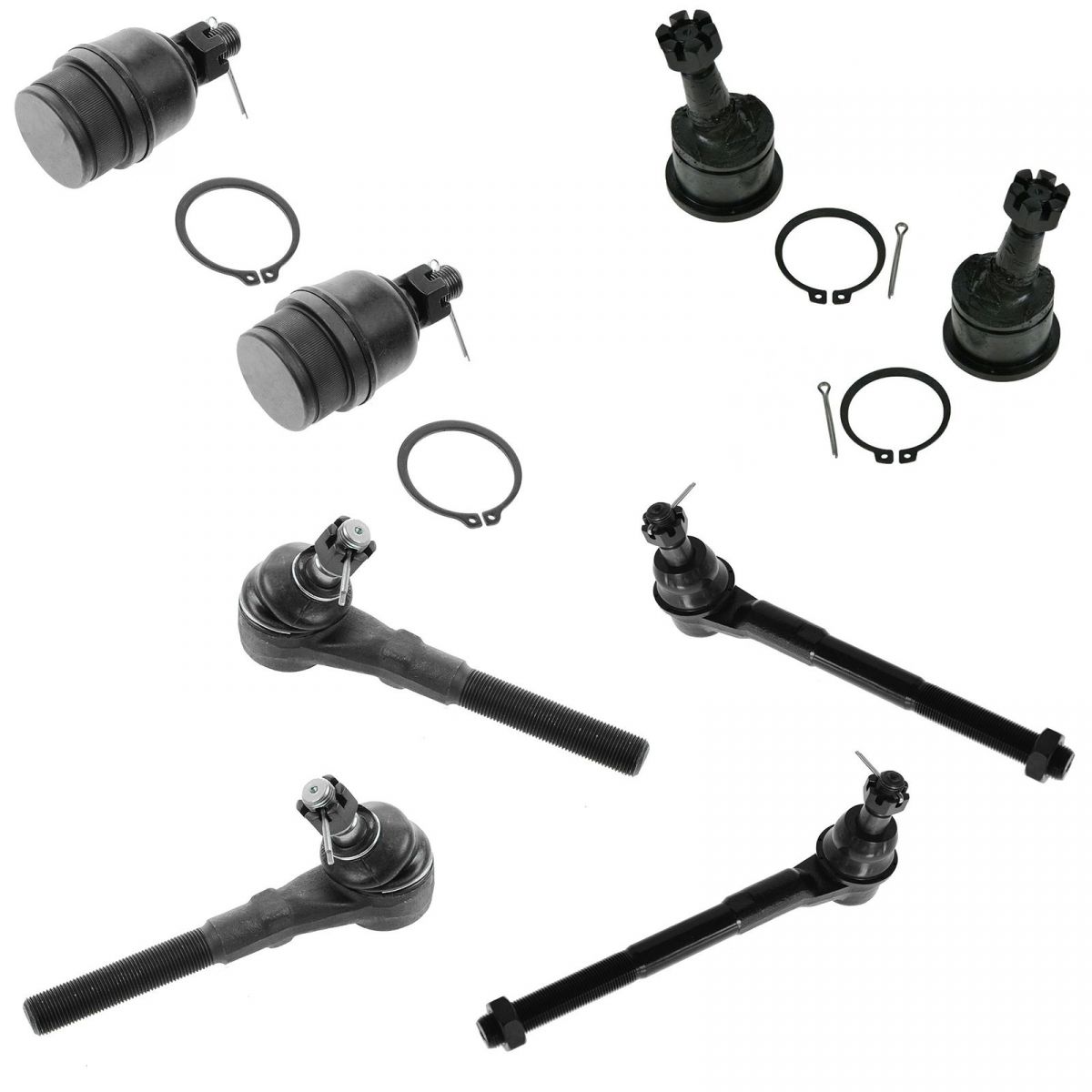 Inner Outer Tie Rod Upper Lower Ball Joint LH RH Set of 8 for Ford