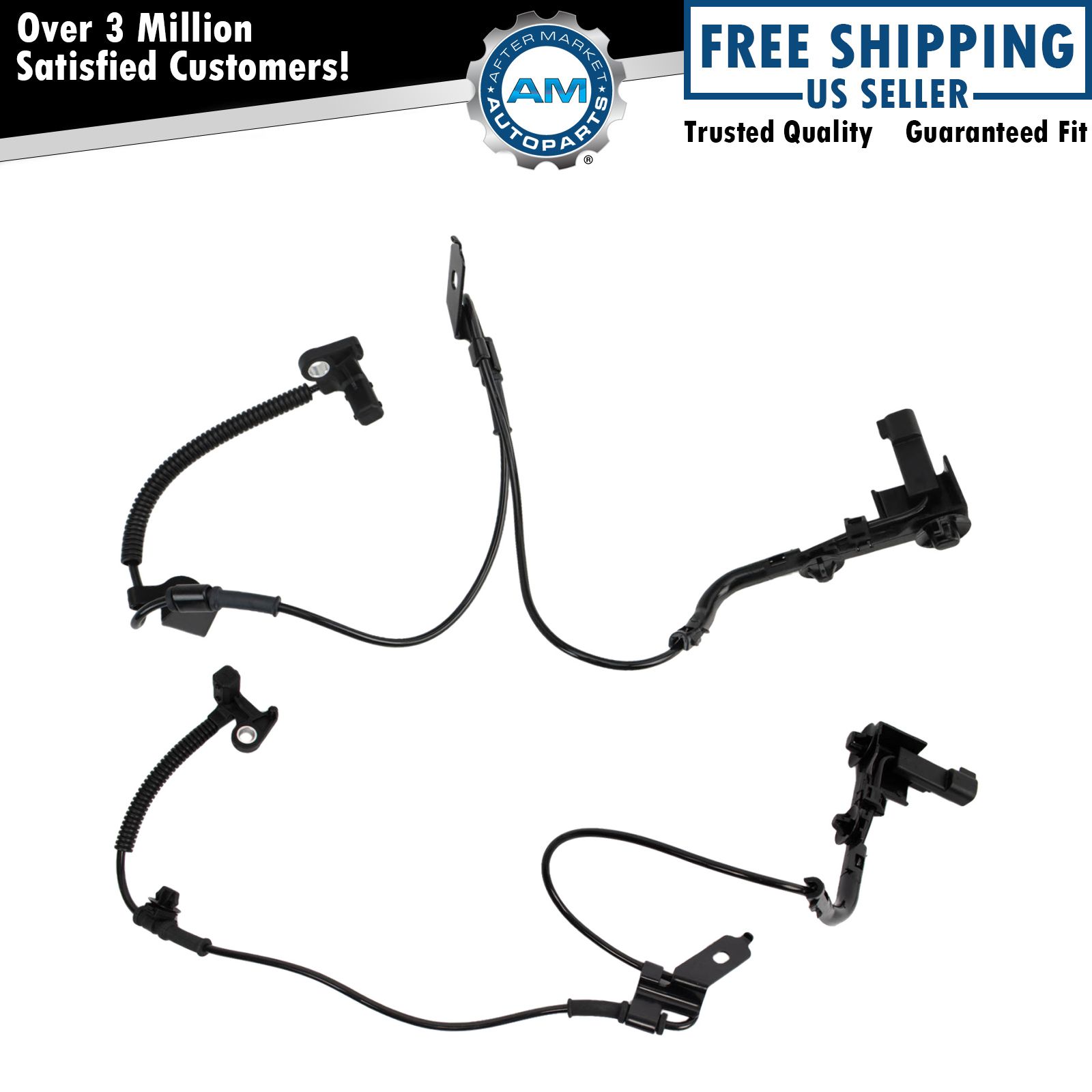 Front ABS Wheel Speed Sensor Set Fits 2010 Ford Fusion
