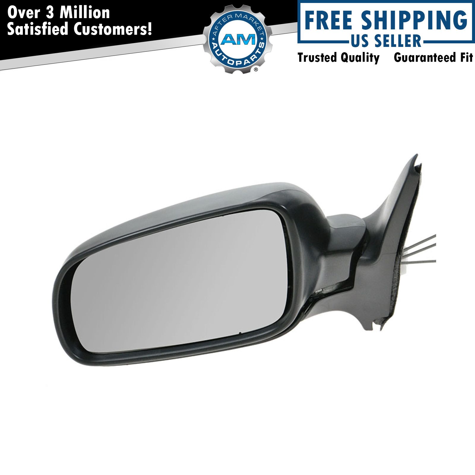Manual Remote Side View Door Mirror LH Left Driver Side for VW Jetta Golf GTI
