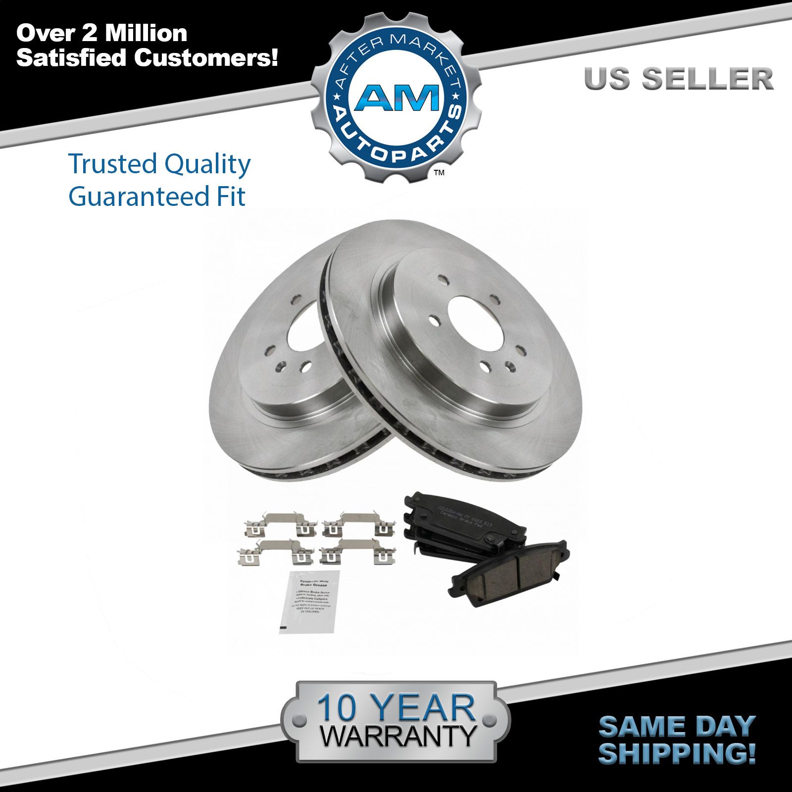 2013 Fits Cadillac ATS Premium Rear Ceramic Brake Pads with Hardware
