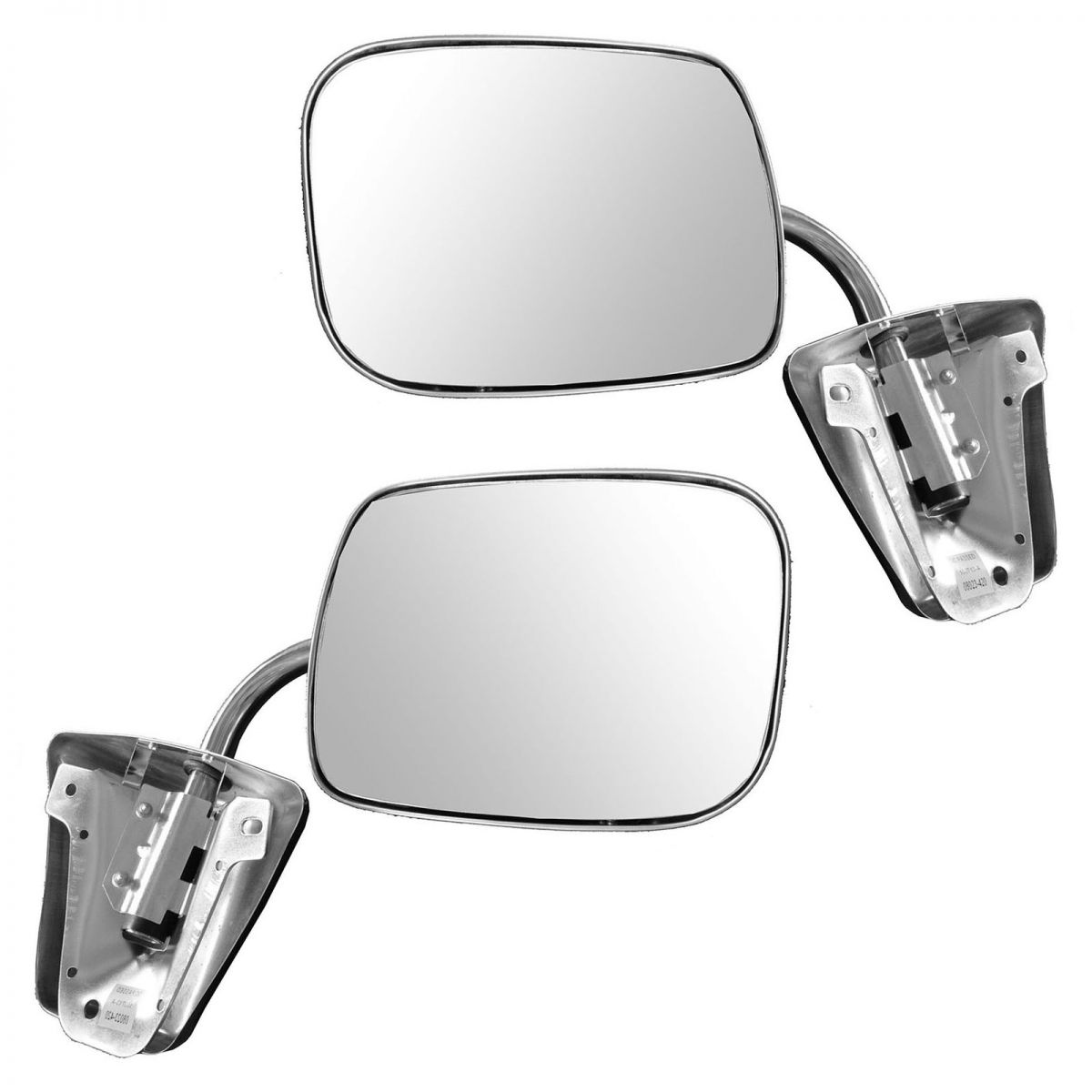 Stainless Steel Chrome Manual Side View Mirrors LH RH Pair Set for ...