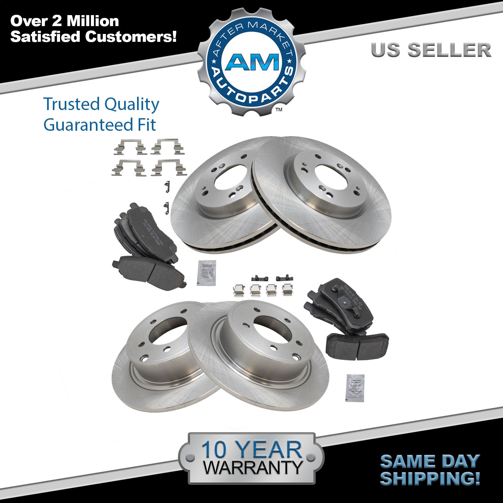 Front Premium Posi Ceramic Disc Brake Pads /& Rotor Kit for Chrysler Sebring New