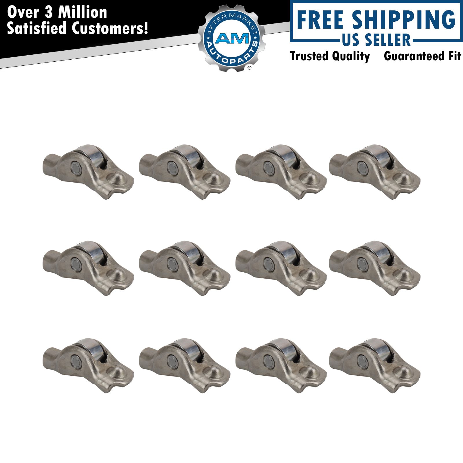 OEM 3L3Z6564A Engine Valve Rocker Arm Kit Set of 12 for Ford Lincoln 4.6L 5.4L