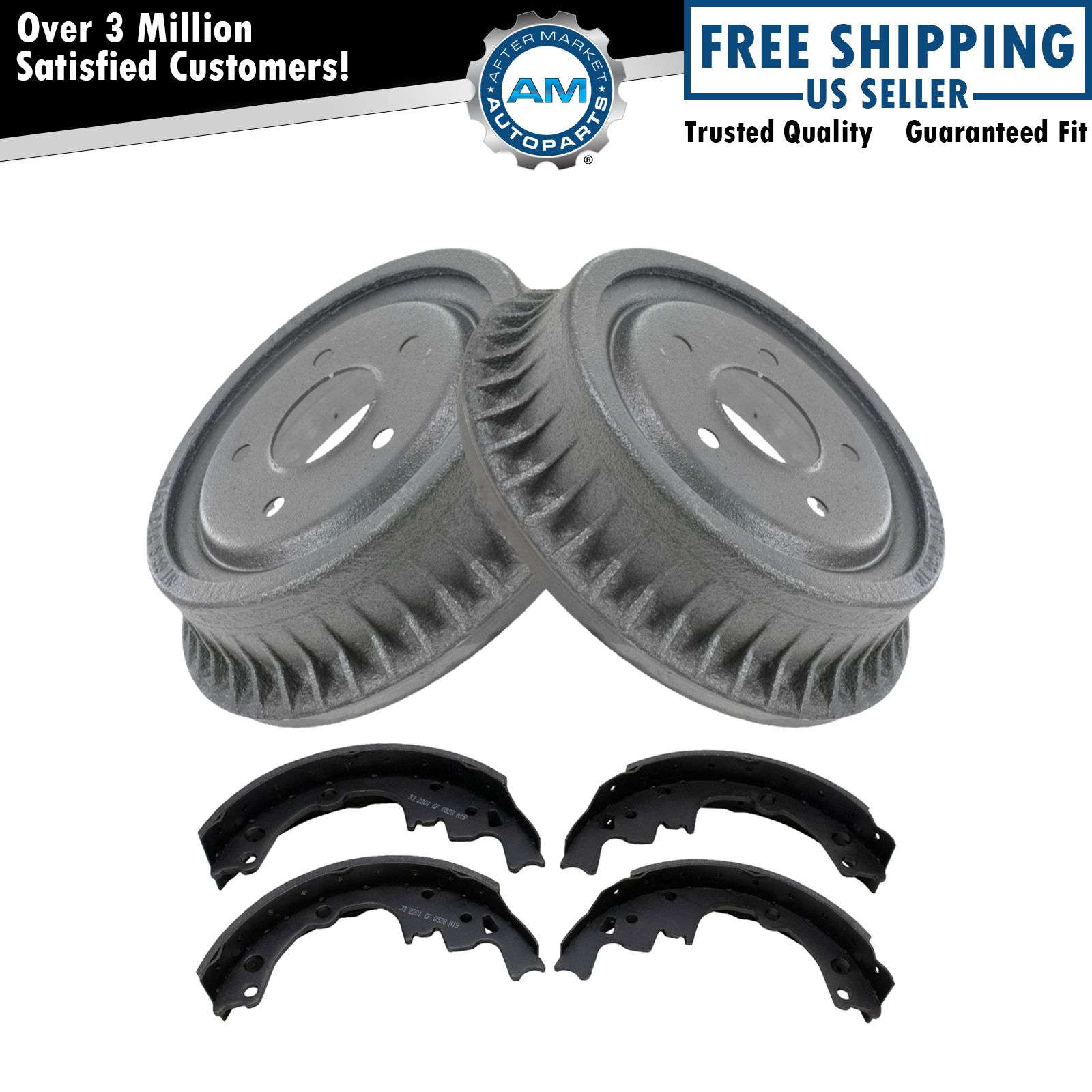 Car Rear Brake Drum & Shoe Kit Set Left LH & Right RH for Chevy GMC Olds Van SUV