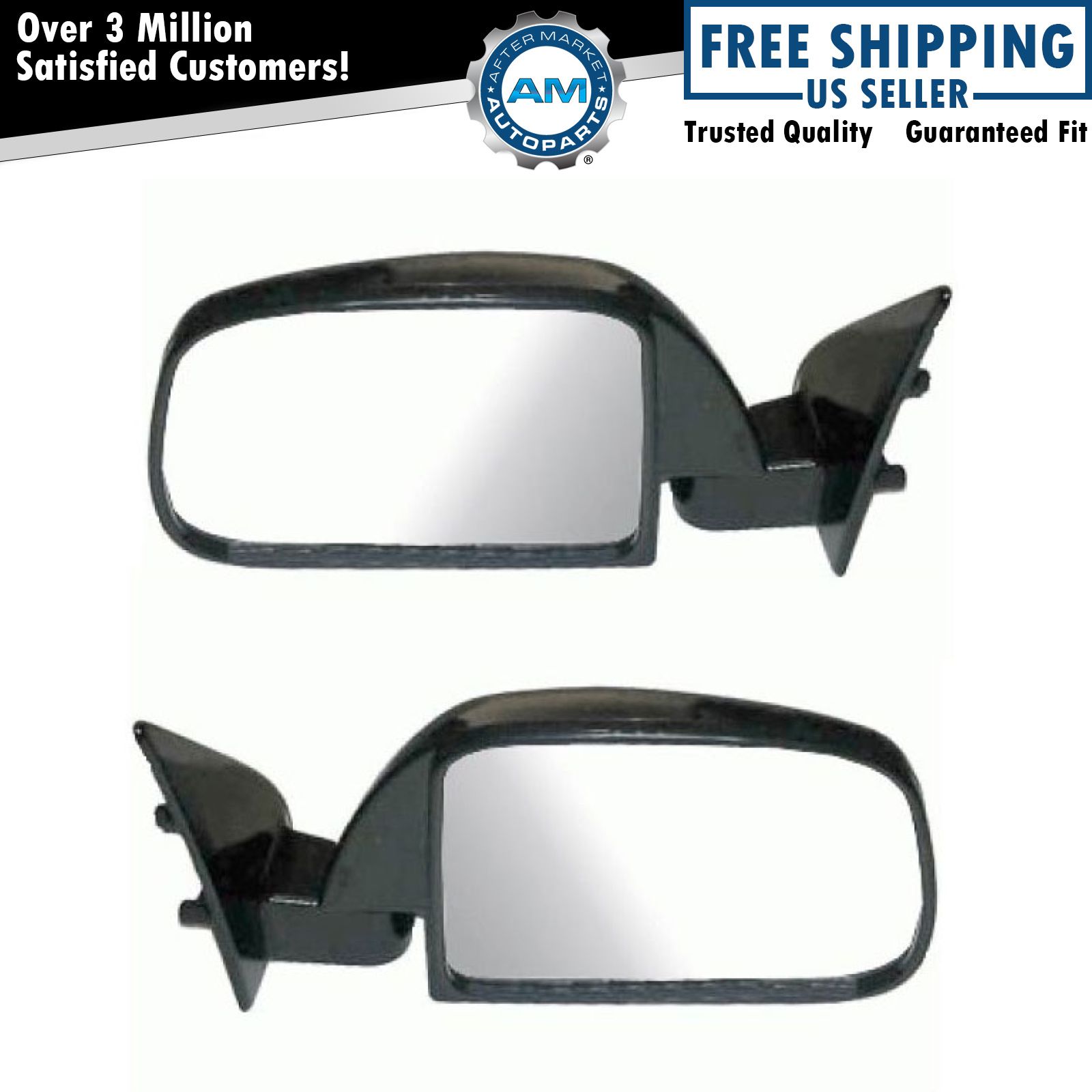 Manual Side View Mirrors Left & Right Pair Set NEW for 89-95 Toyota Pickup Truck