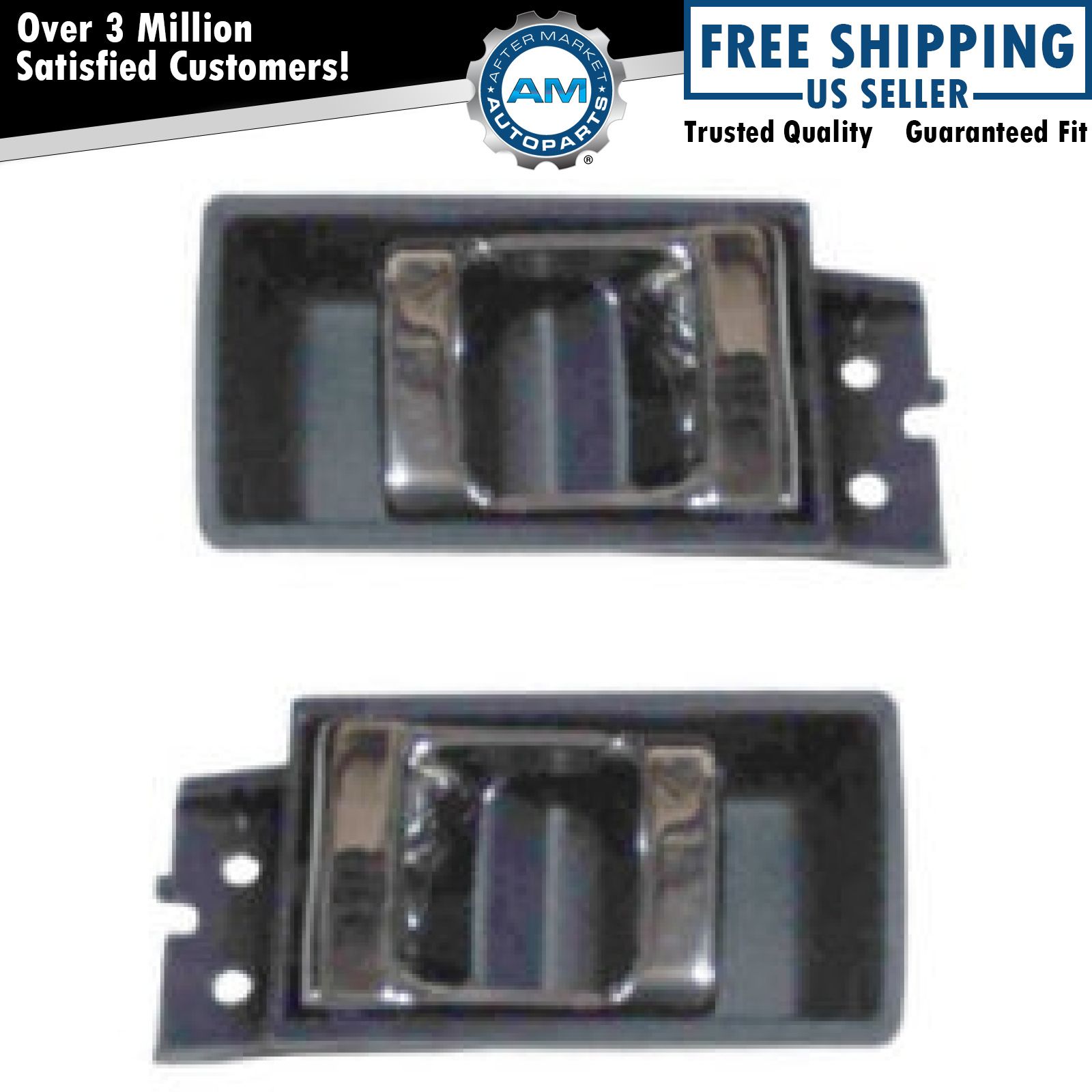 Blue & Chrome Inside Door Handle Pair Set for Nissan Pickup Truck D21 Hardbody