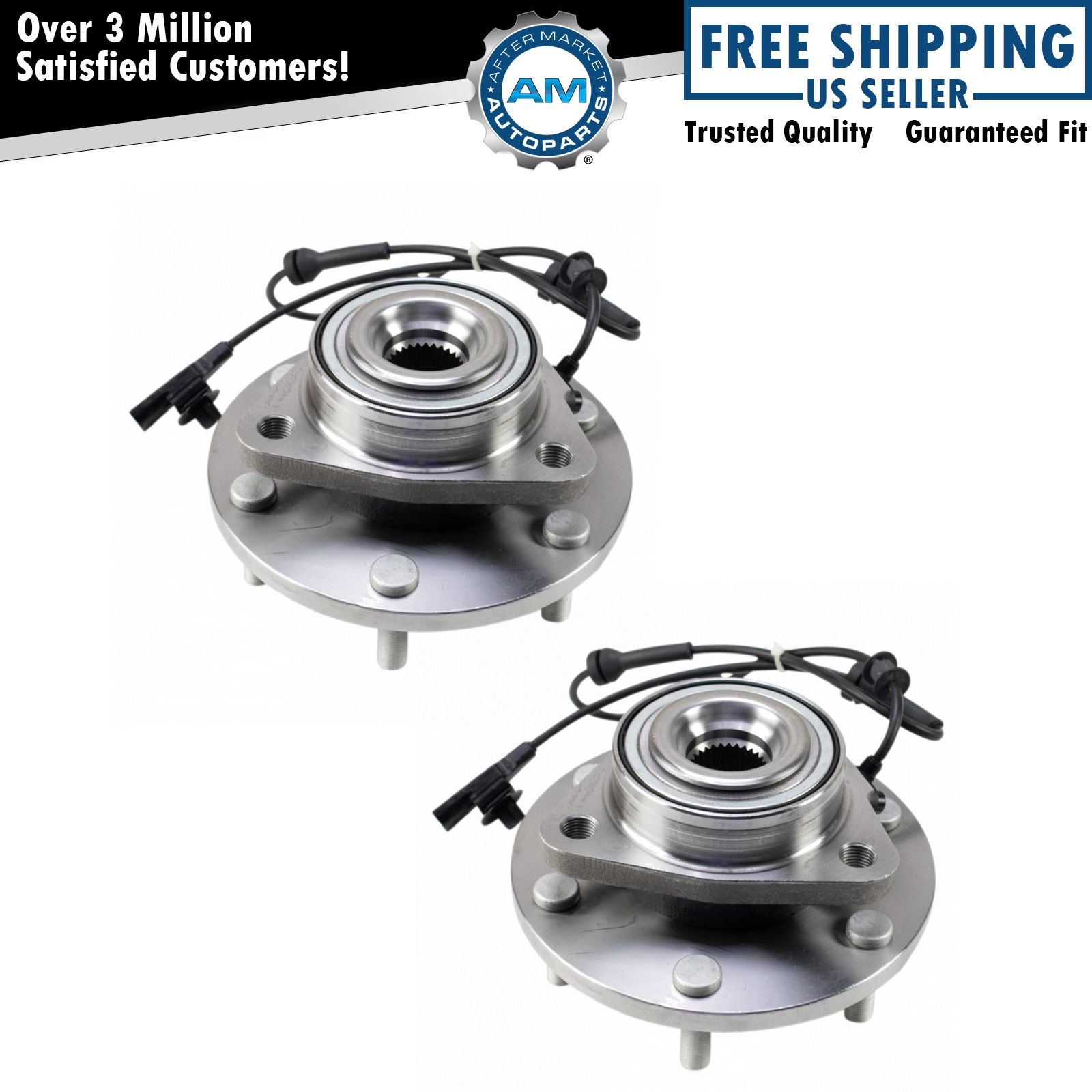 Front Wheel Hub Bearings Set For 2017-2023 Nissan TITAN