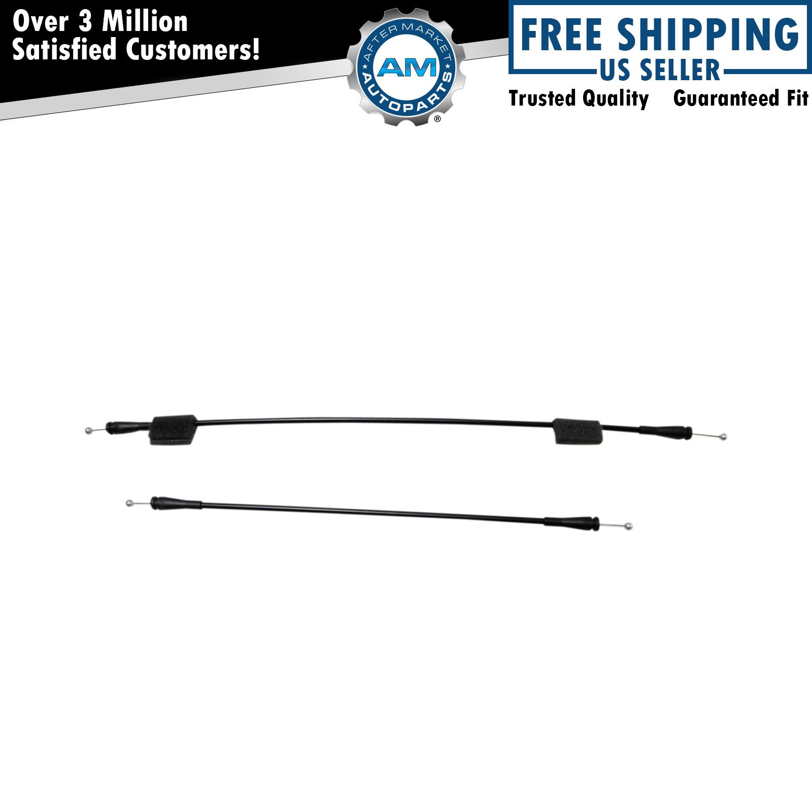 Hinged Door Handle Cables Inside Interior Pair Set for 92-12 Ford E150 E250 E350