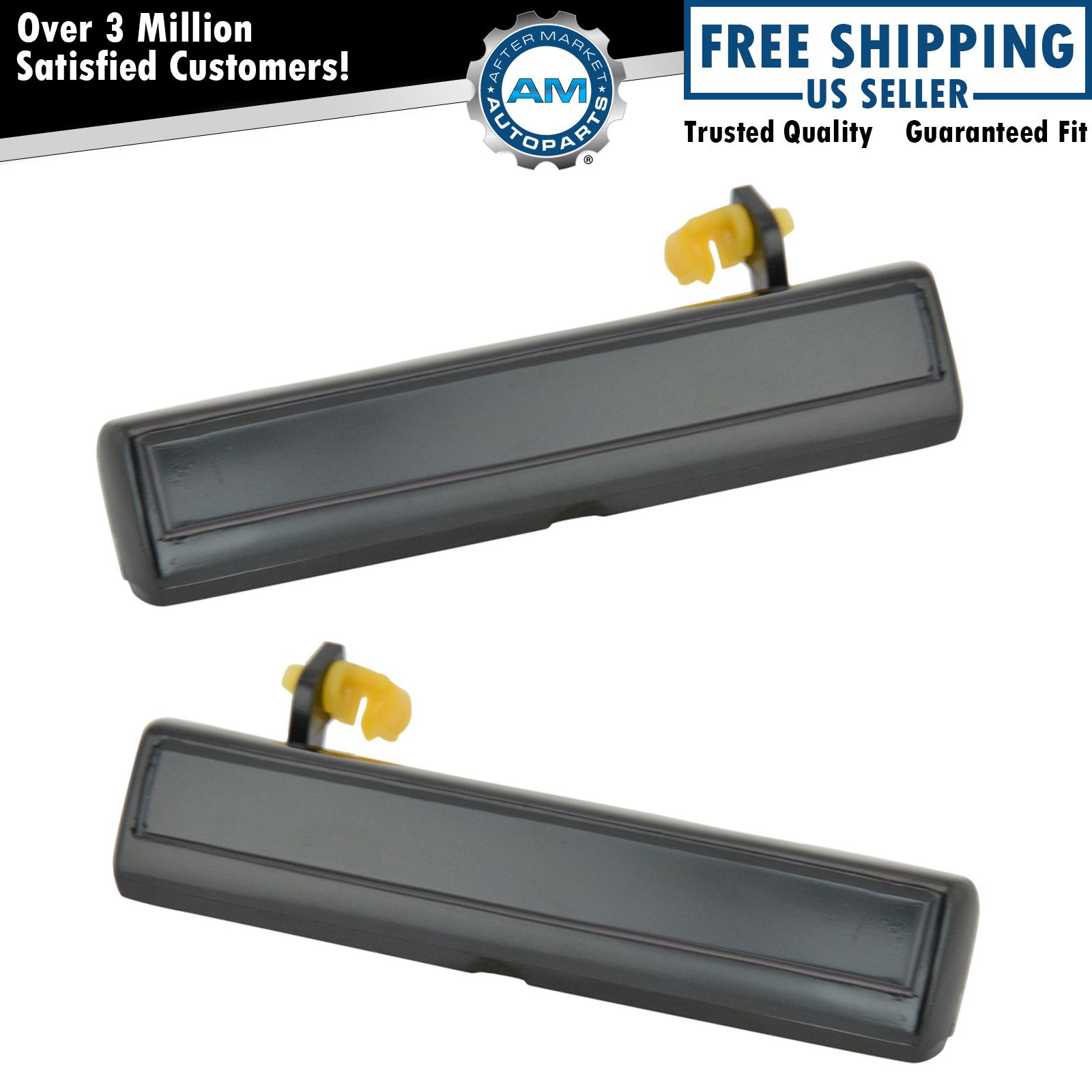 Door Handles Outside Exterior Black Pair Set for Buick Chevy Olds Pontiac
