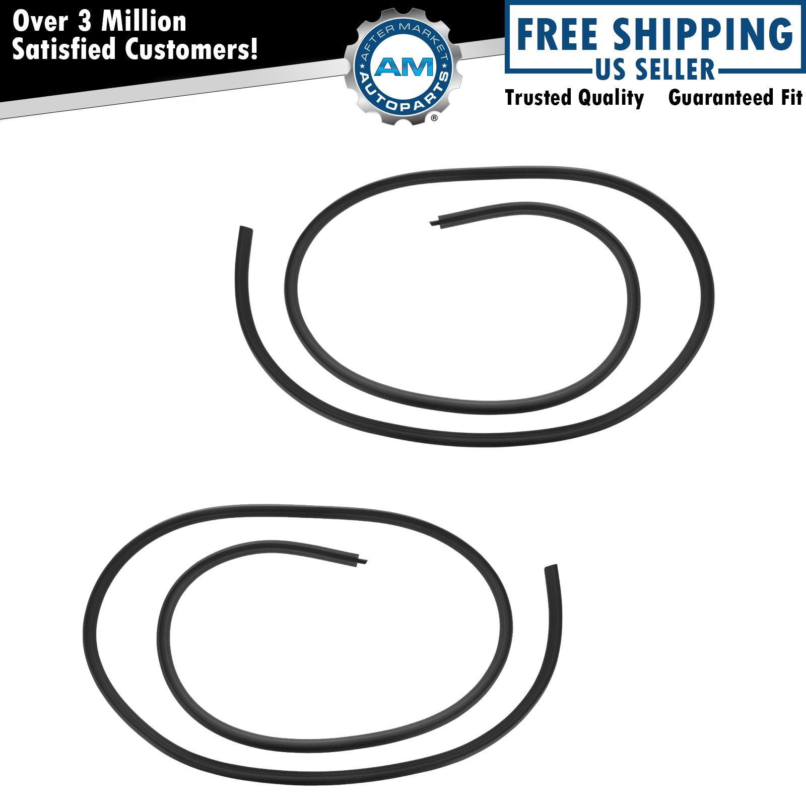 OEM Door Weatherstrip Seal Front Pair Kit Set of 2 Rubber for Chevy GMC Truck