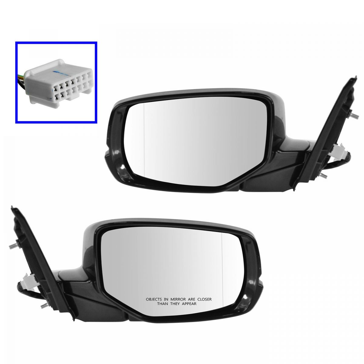 New Set of 2 Mirrors Left /& Right Side Heated Power Coupe LH RH For Honda Pair