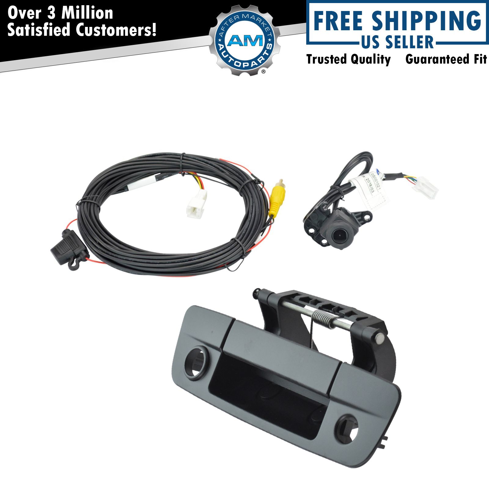 Rear View Camera Add On Kit w/ Wiring Harness & Tailgate Handle for Dodge Pickup