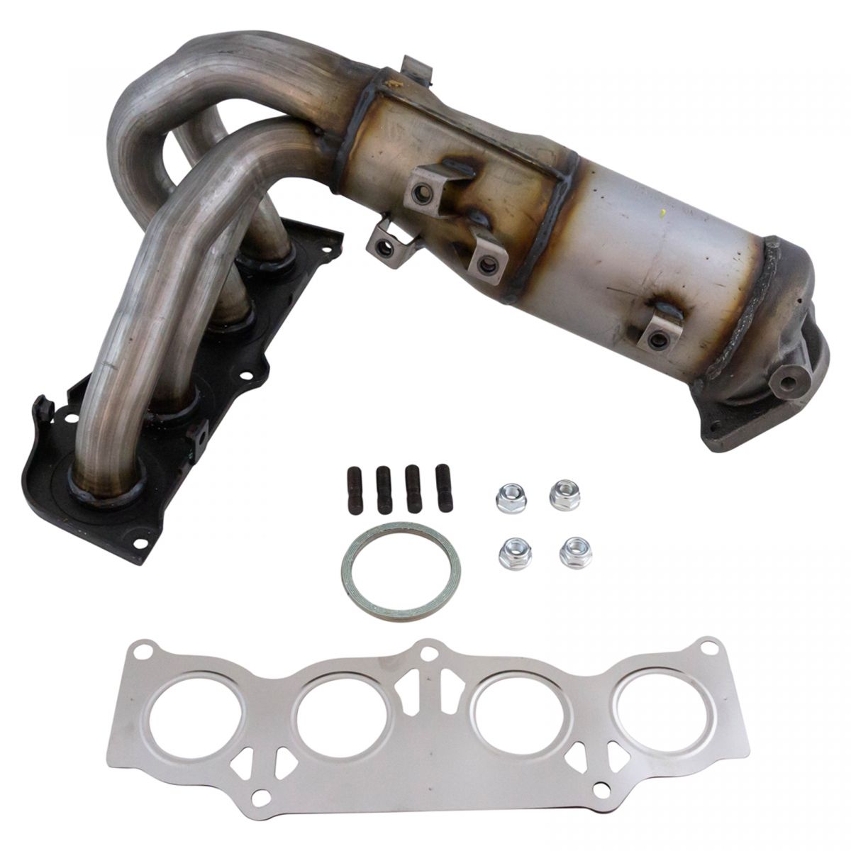 Engine Exhaust Manifold w/ Catalytic Converter Gaskets & Hardware Kit