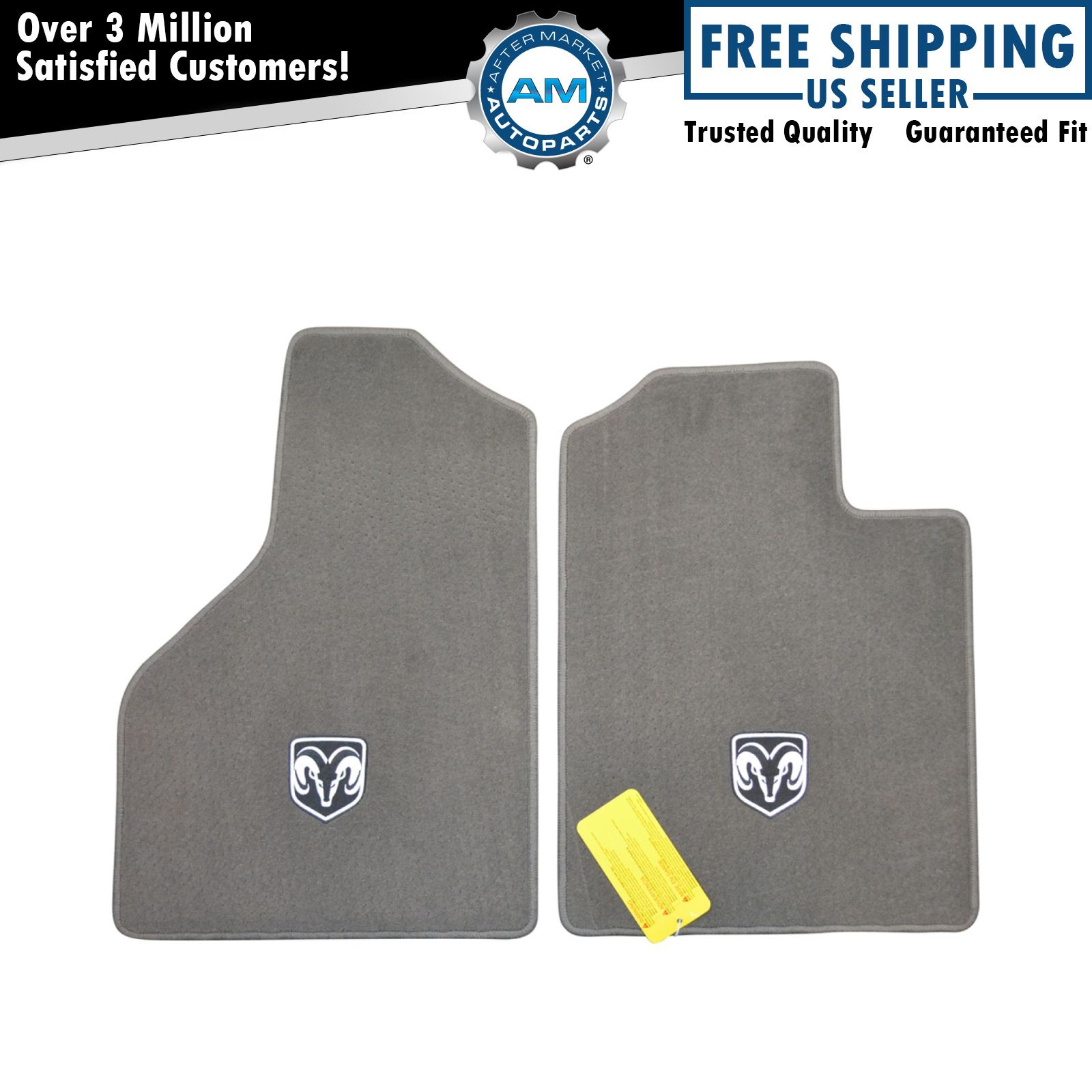 OEM Floor Mat Carpet Pair LH Left & RH Right Front Khaki for Dodge Ram