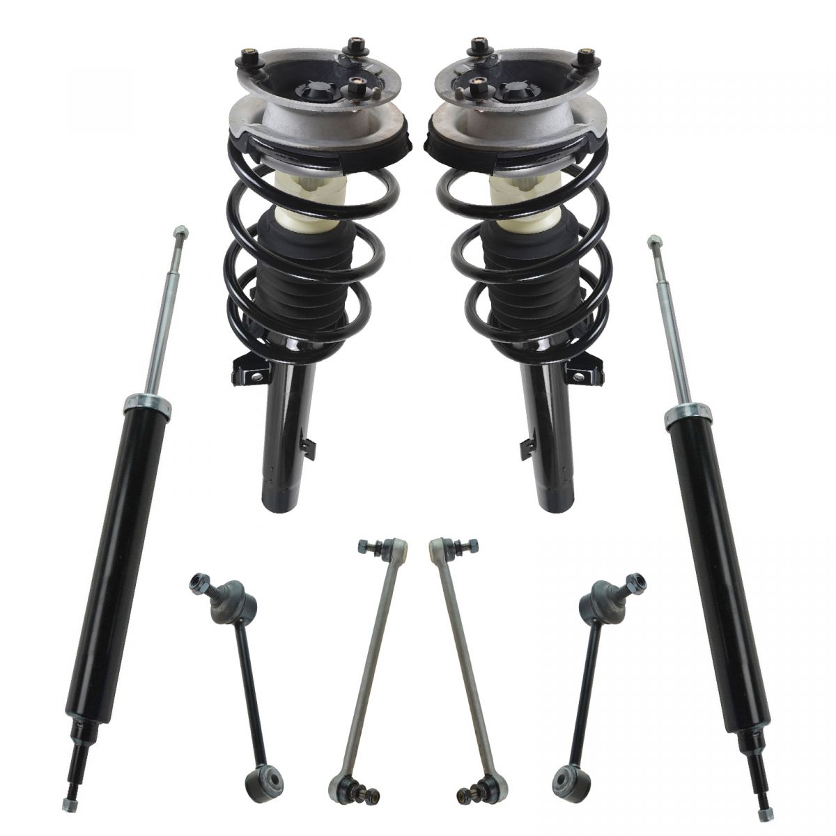 Front Rear Complete Strut Spring Assembly Shock Sway Link 8pc Kit for