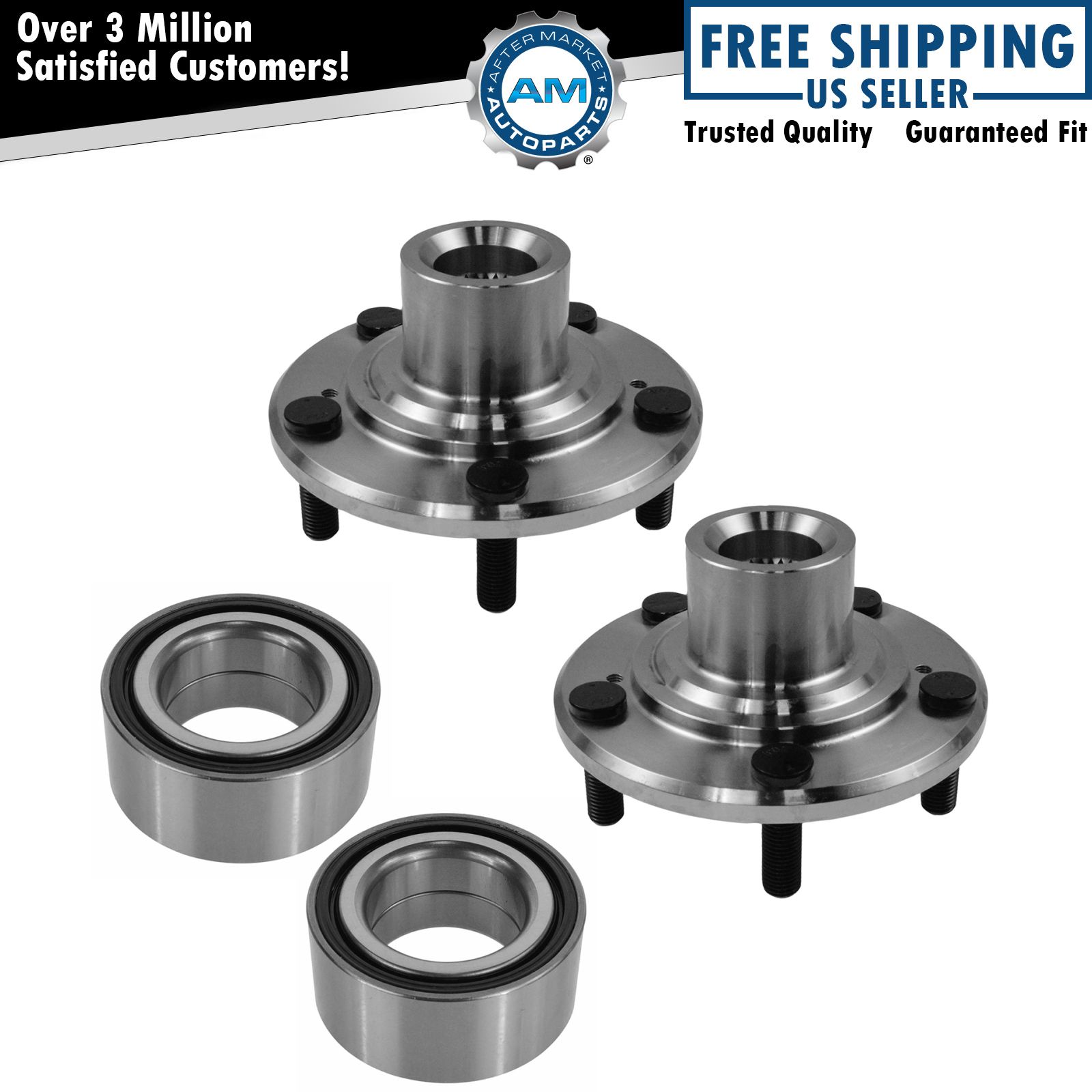 Front Wheel Bearing & Hub Kit Pair (2) Fits Honda Accord Crosstour Acura TSX