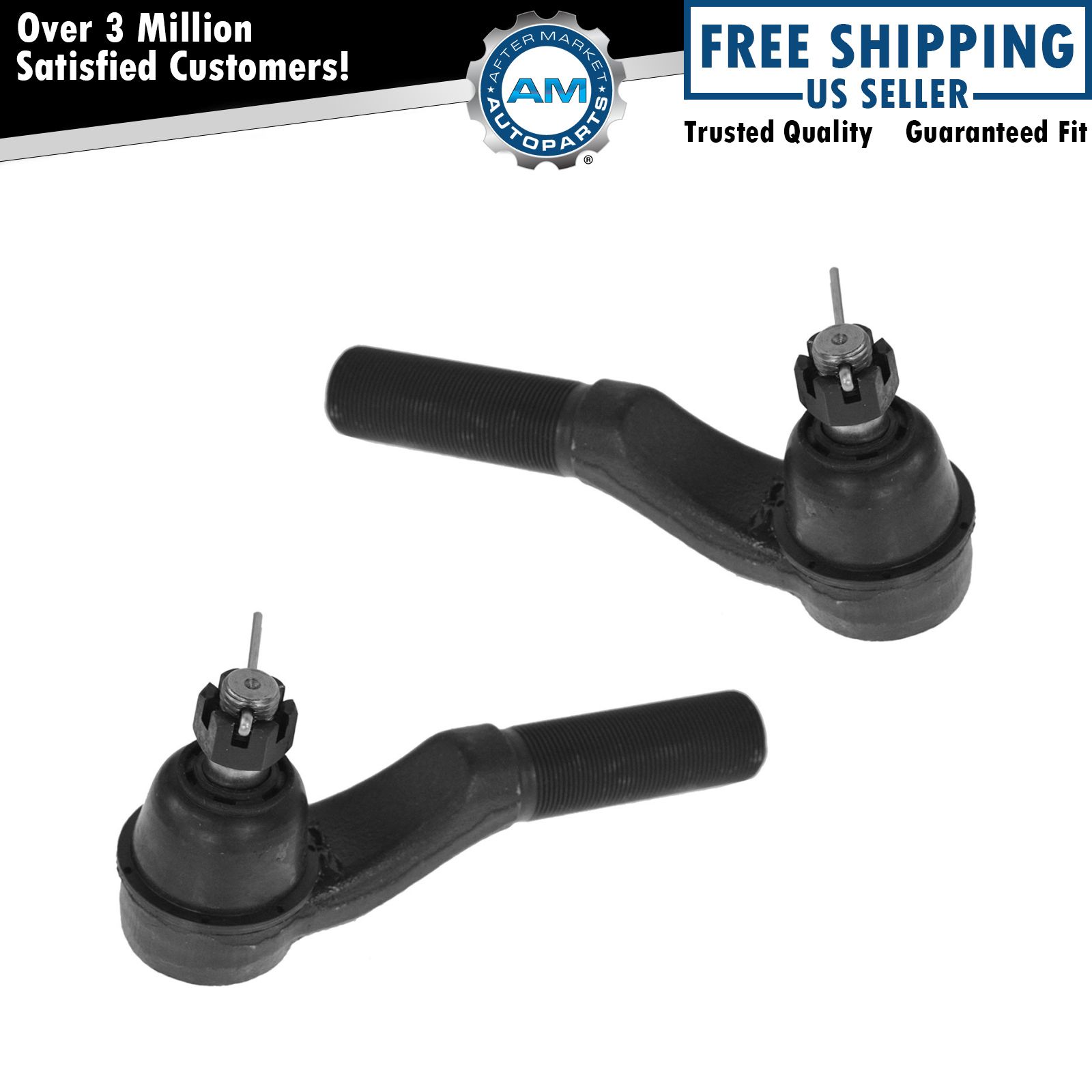 Front Outer Tie Rod End Pair Set Left & Right for 92-06 Ford E150 Econoline Van