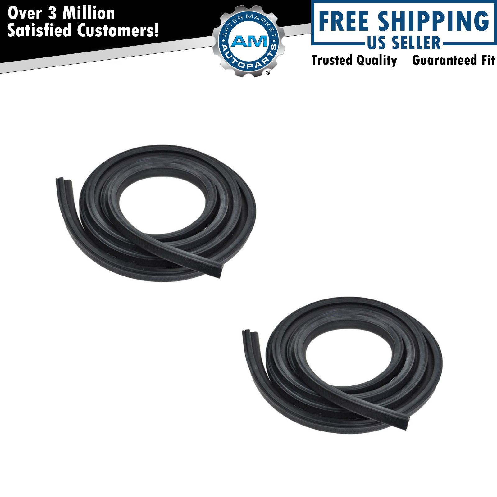 thumbnail image 2 of Pair Rear Door Weatherstrip Seals For Chevy S10 Blazer & GMC Jimmy S-15 (1995-2004) – Fairchild Automotive 2 of 3