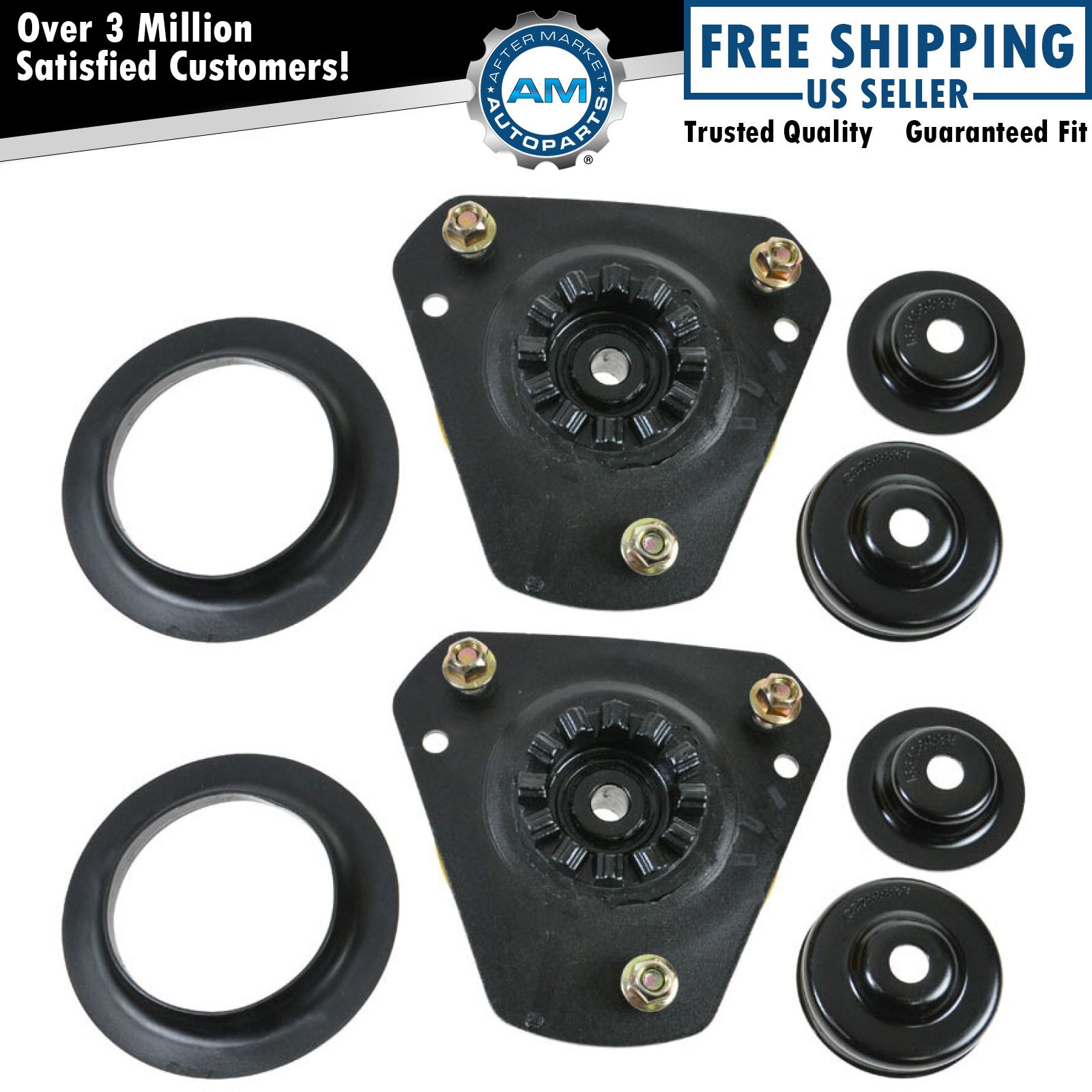 Pair Set of 2 Front Suspension Strut Mounts with Bearing for Buick Cadillac