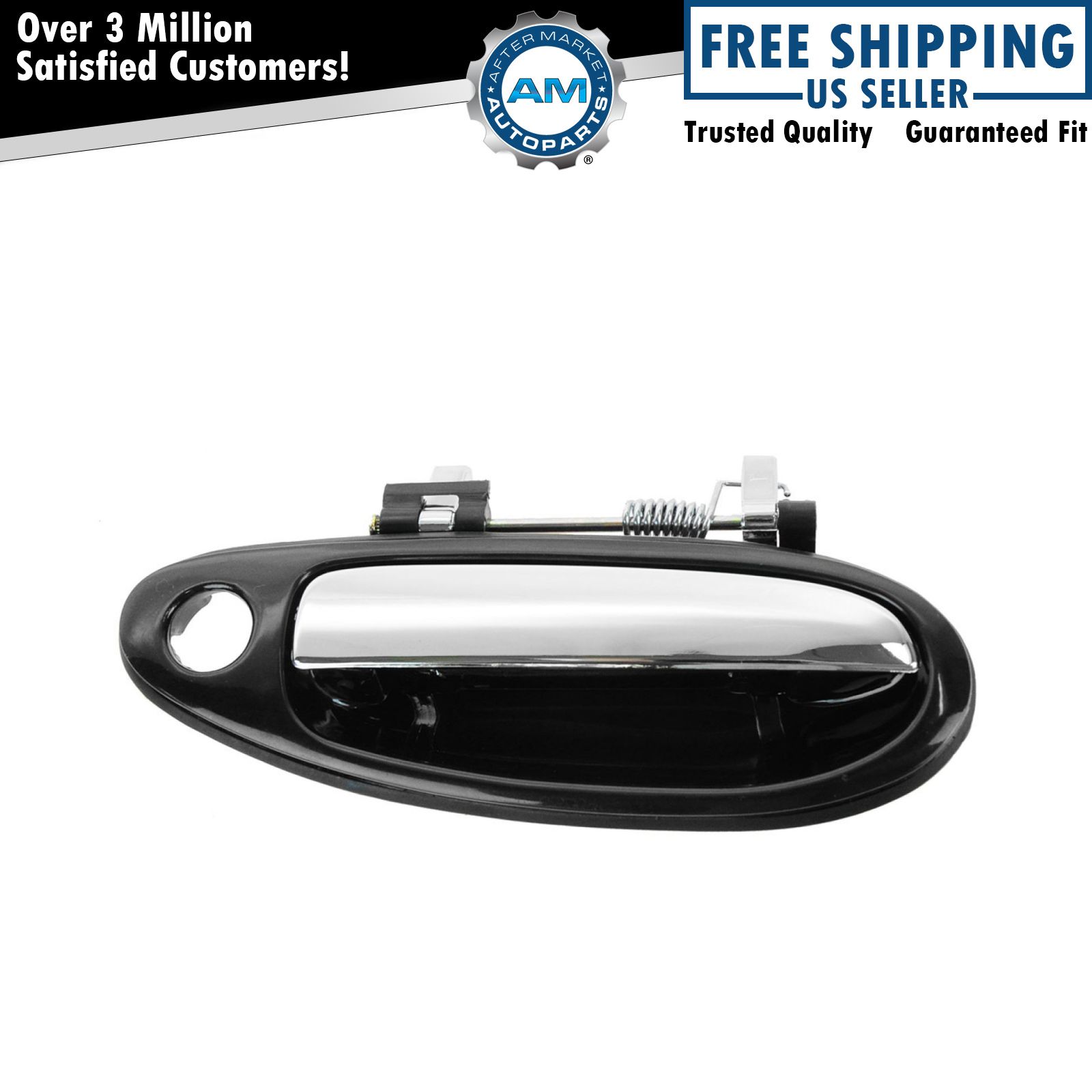 Door Handle Outside Black & Chrome Front Passenger Side Right RH for I30 Maxima