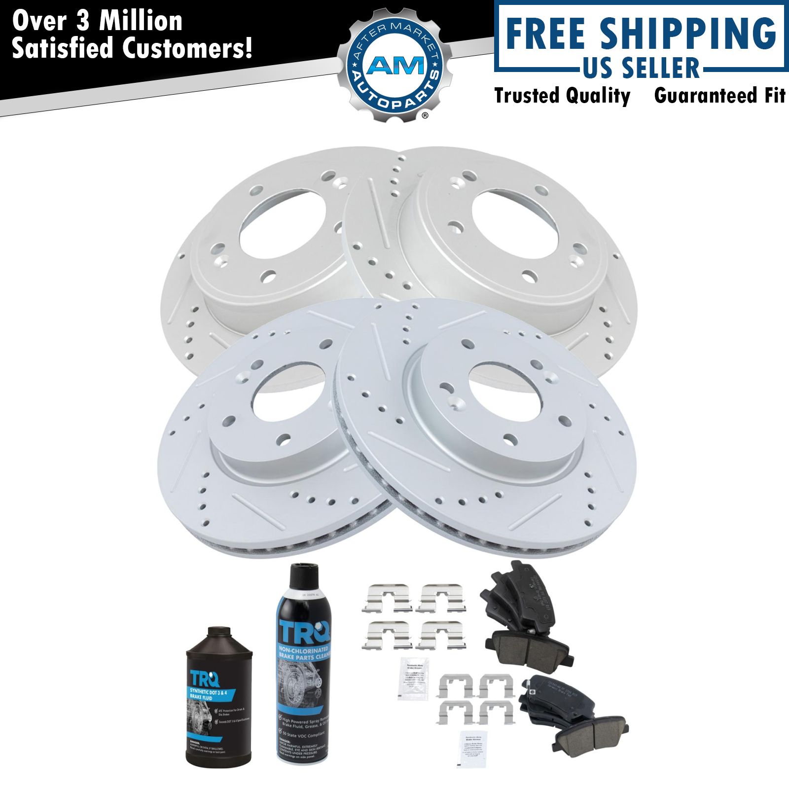 <b>Dot 3 & 4 Ceramic Performance Brake Pad & Rotor Kit</b>