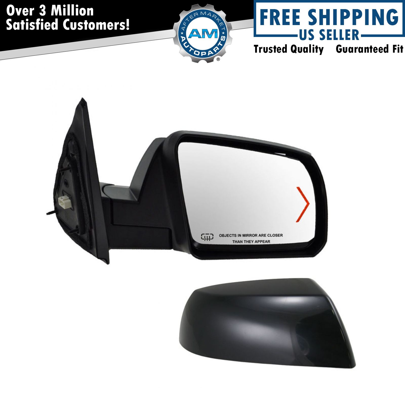 Power Heated Signal Side View Mirror w/ Smooth Cap Passenger Right RH for Toyota