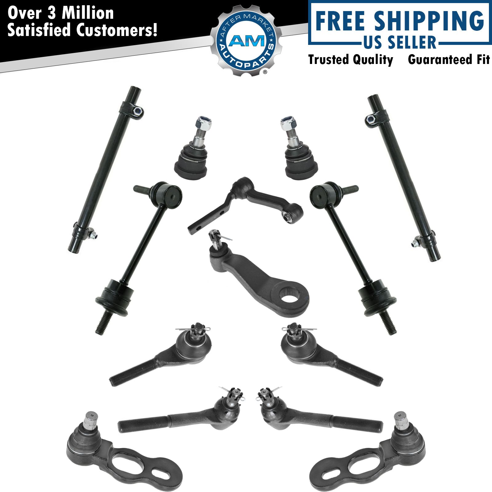 Front Steering Suspension Kit Set for 98-02 Ford Lincoln Mercury RWD