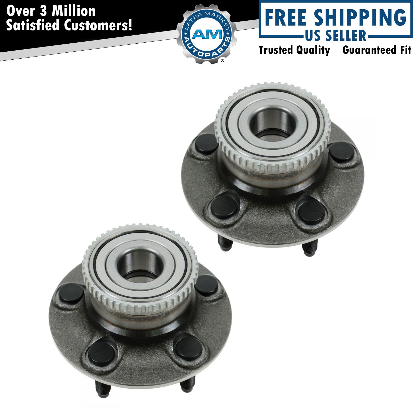 Pair Rear Wheel Bearing /& Hub for 2001-07 Mercury Sable Ford Taurus w//Drum Brake
