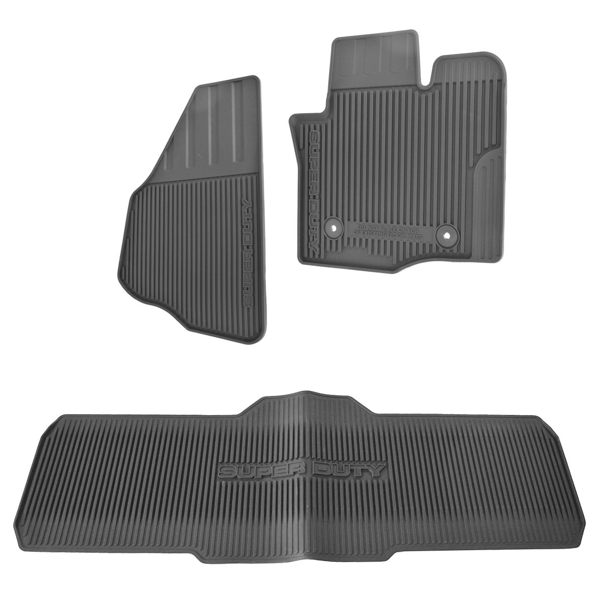 OEM DC3Z2613300A Ford Super Duty Crew CAB Vinyl Floor Mat Kit Set of 3