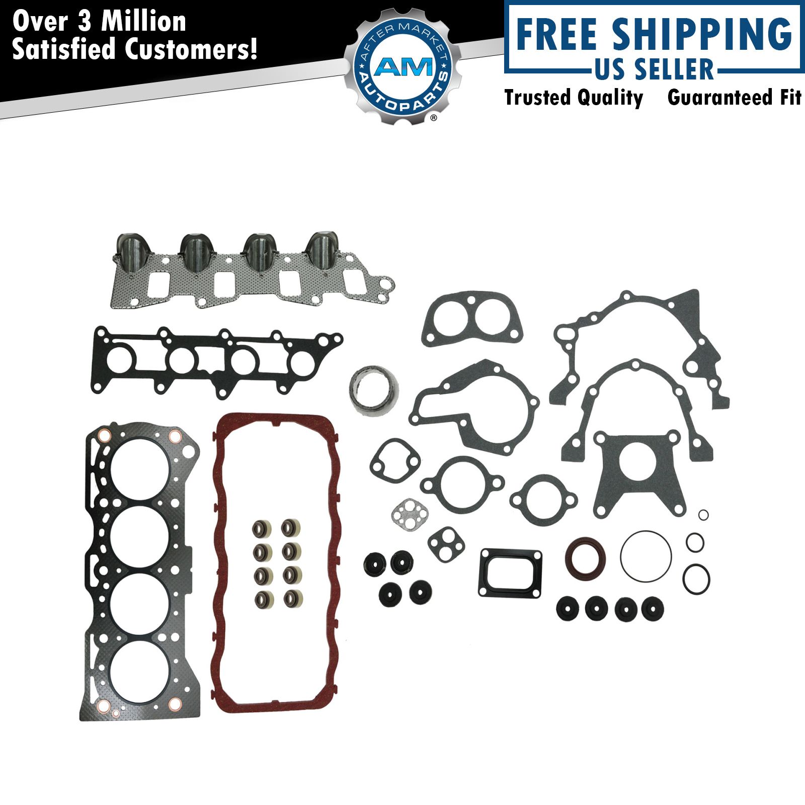 Engine Head Intake Exhaust Manifold Gasket Set Kit for Tracker Sidekick 1.6L 8V