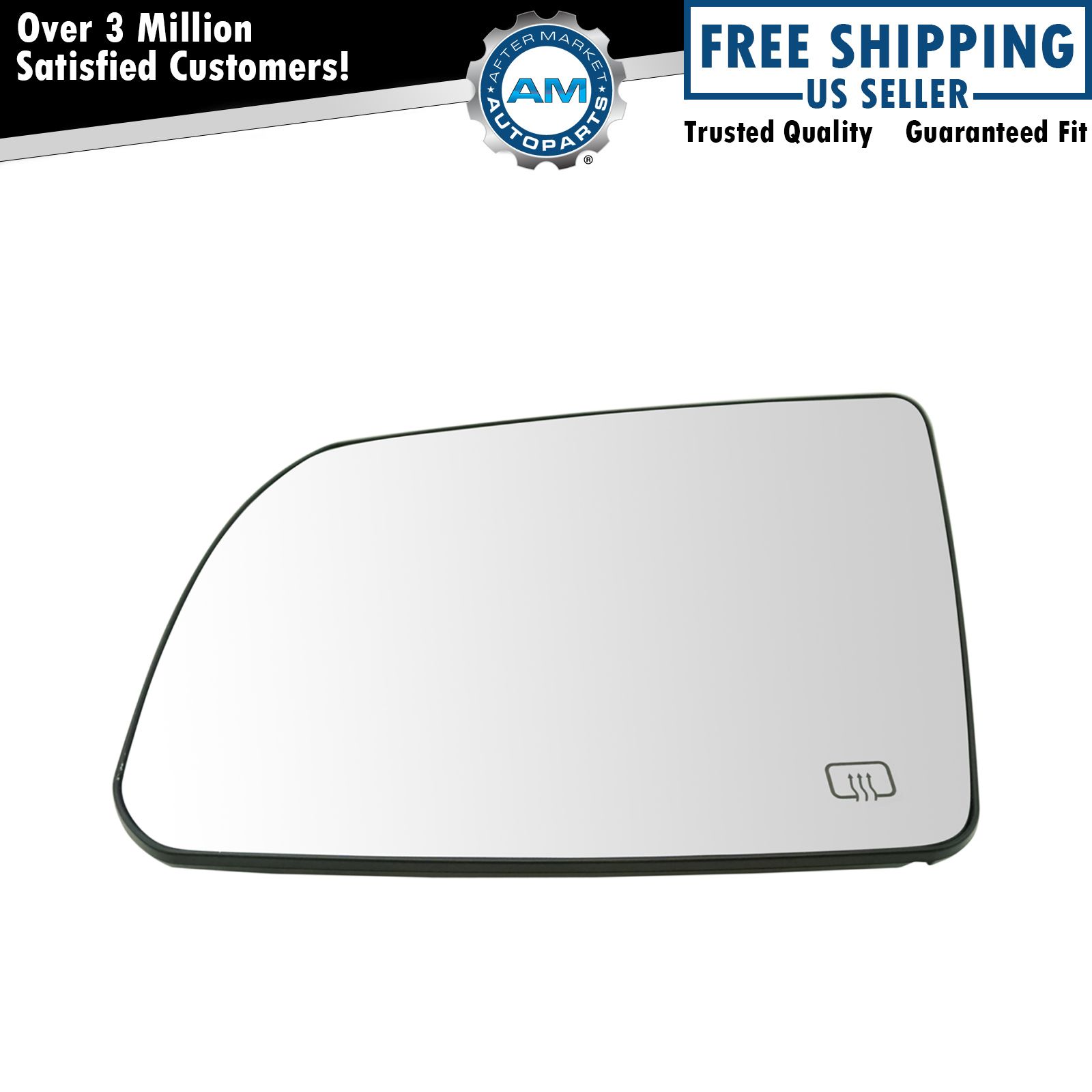 Side View Mirror Glass Assembly Heated w/ Backing Plate LH LF Side for Toyota