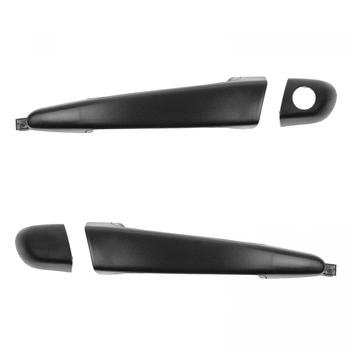 Door Handle Textured Black Front Outer Outside Pair Set Door Handle Textured Black Front Outer Outside Pair Set